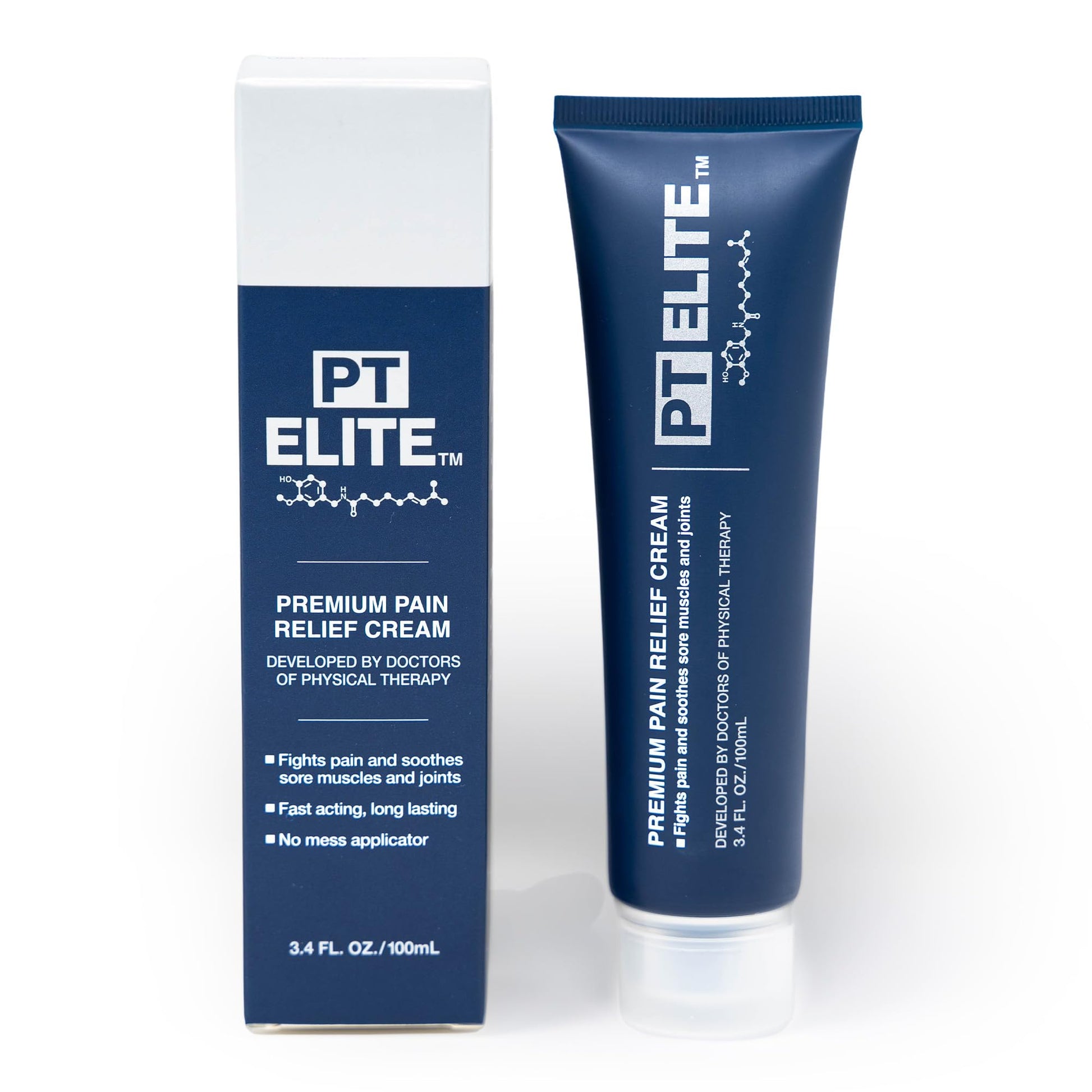 PT Elite Premium Pain Relief Cream, with Capsaicin, Menthol & Arnica, Arthritis, Knee, & Back Pain Relief, Soothes Sore Muscles & Joints, Reduces Stiffness, Non-Greasy, Topical Analgesic, 3.4 oz PT Elite buy supplements canada