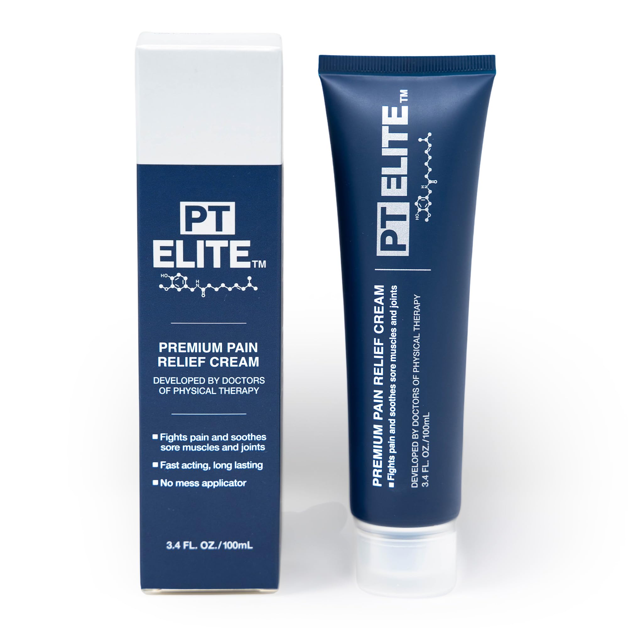 PT Elite Premium Pain Relief Cream, with Capsaicin, Menthol & Arnica, Arthritis, Knee, & Back Pain Relief, Soothes Sore Muscles & Joints, Reduces Stiffness, Non-Greasy, Topical Analgesic, 3.4 oz PT Elite buy supplements canada