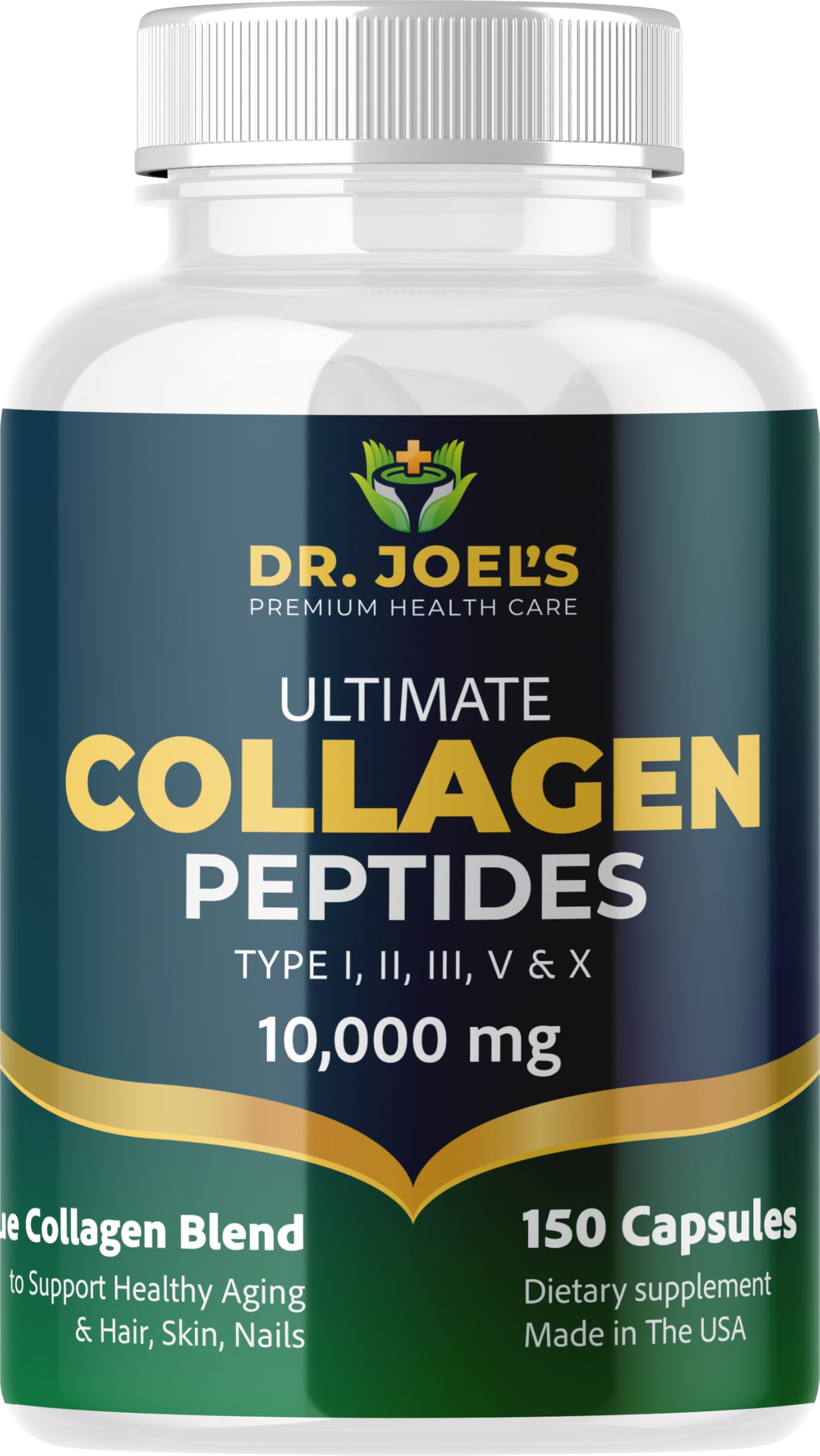Dr. JOEL'S Multi Collagen Complex for Women and Men - Collagen Peptides Capsules with Biotin - Ultimate Collagen Pills 150 - Type I, II, III, V & X - Made in The USA Dr. JOEL'S buy supplements canada
