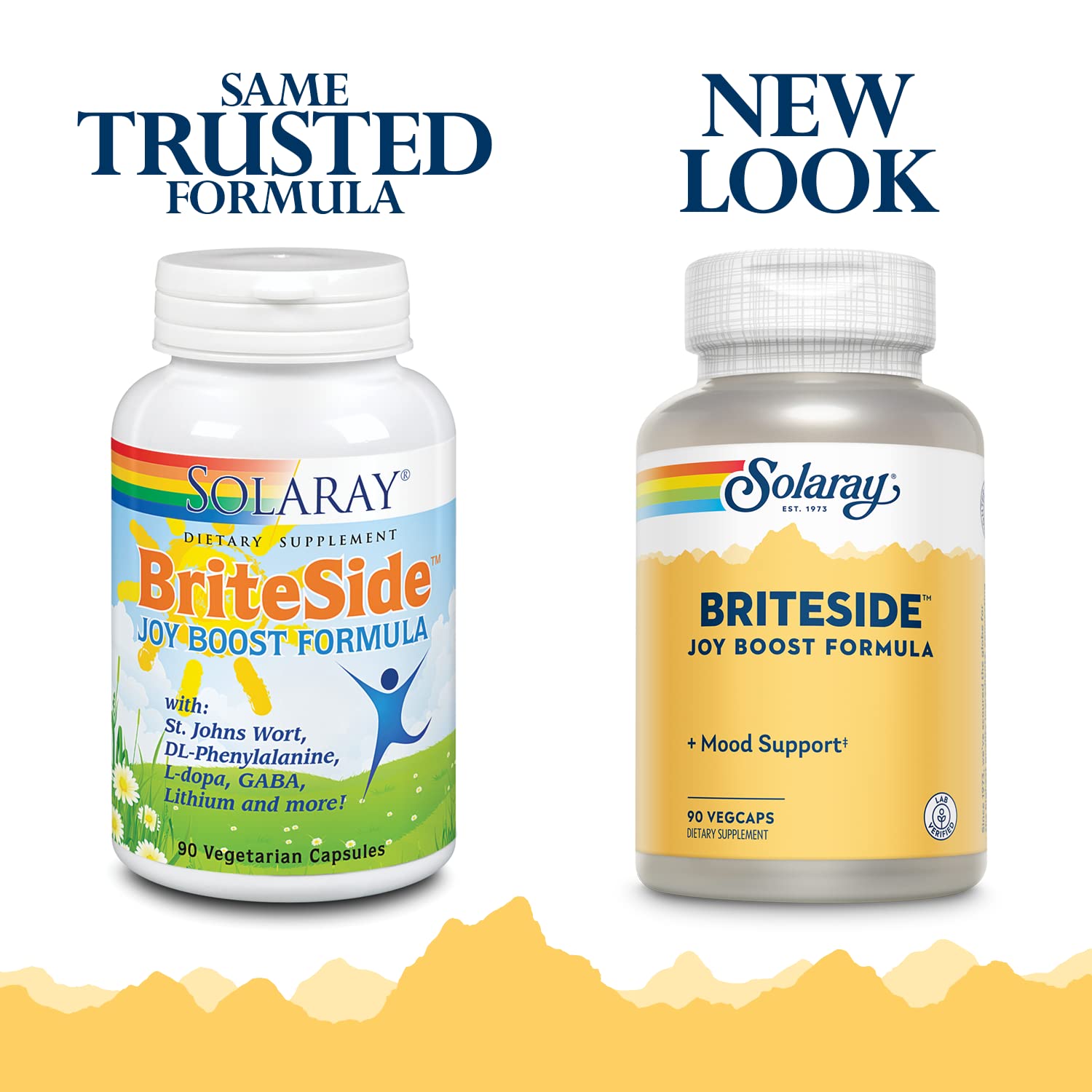 SOLARAY BriteSide - 90 Vegetarian Capsules - with St. Johns Wort, DL-Phenylalanine (DLPA), L-Dopa, GABA & Lithium SOLARAY buy supplements canada