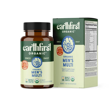 EarthFirst Organic Men’s Multi Once Daily, Whole-Food Multivitamin with 19 Vitamins & Minerals for Energy, Heart, Bone Strength EarthFirst Organic buy supplements canada