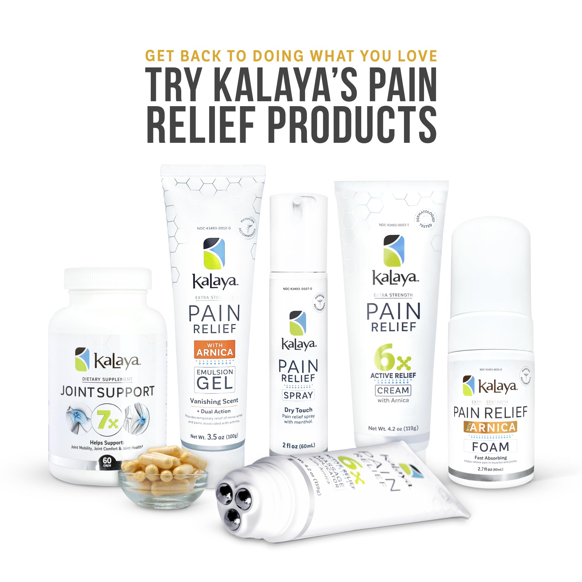 Kalaya Naturals Extra Strength Pain Relief Foam with Arnica - Supports Pain Relief in Muscle & Joints (2.7 Ounces) Kalaya Naturals buy supplements canada