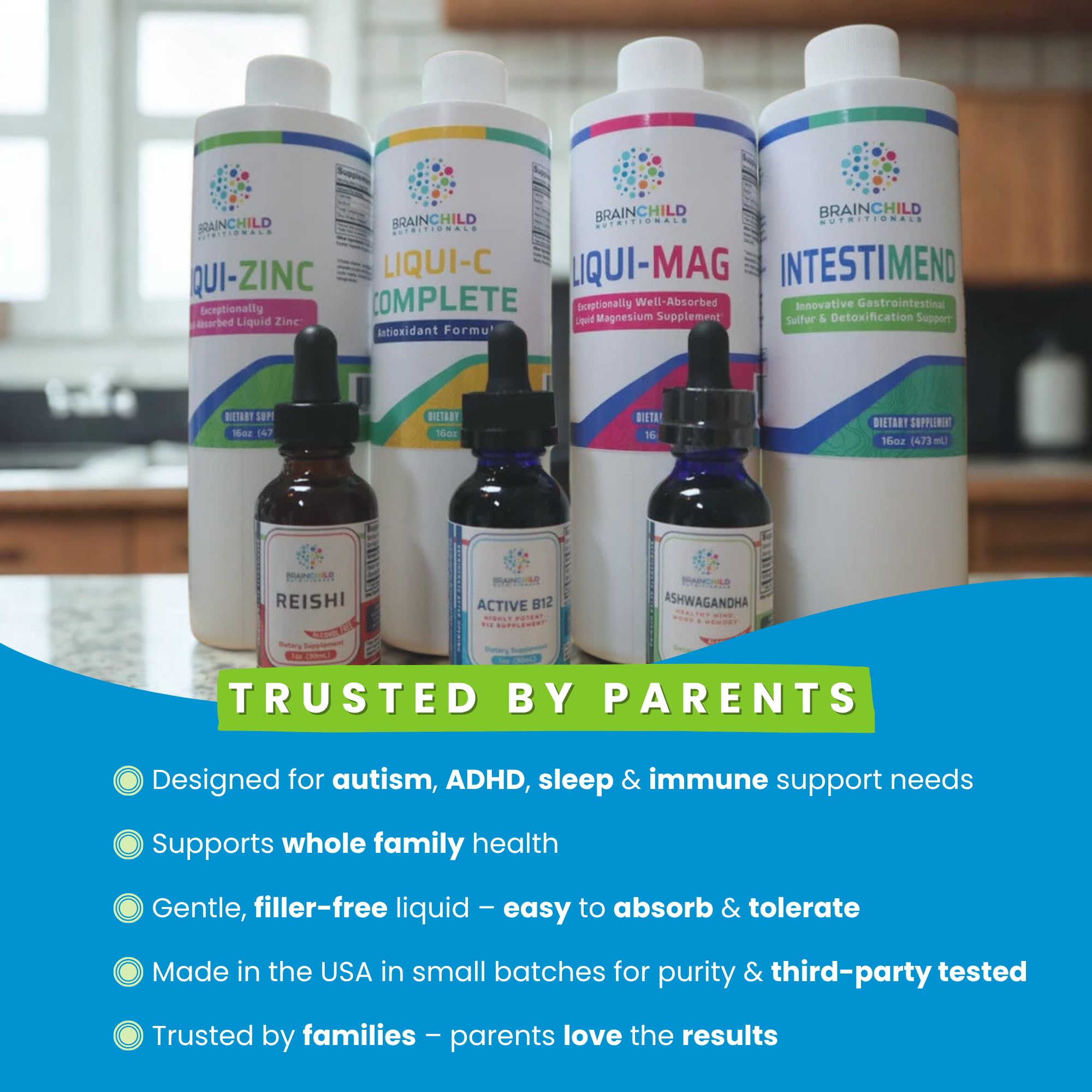BrainChild Nutritionals Spectrum Support Minerals Liquid Supplement for Autism - Well Absorbed for Kids & Adults on the Spectrum, Ultra-Colloidal Suspension, Casein-Free, Unflavored 16oz BrainChild Nutritionals buy supplements canada