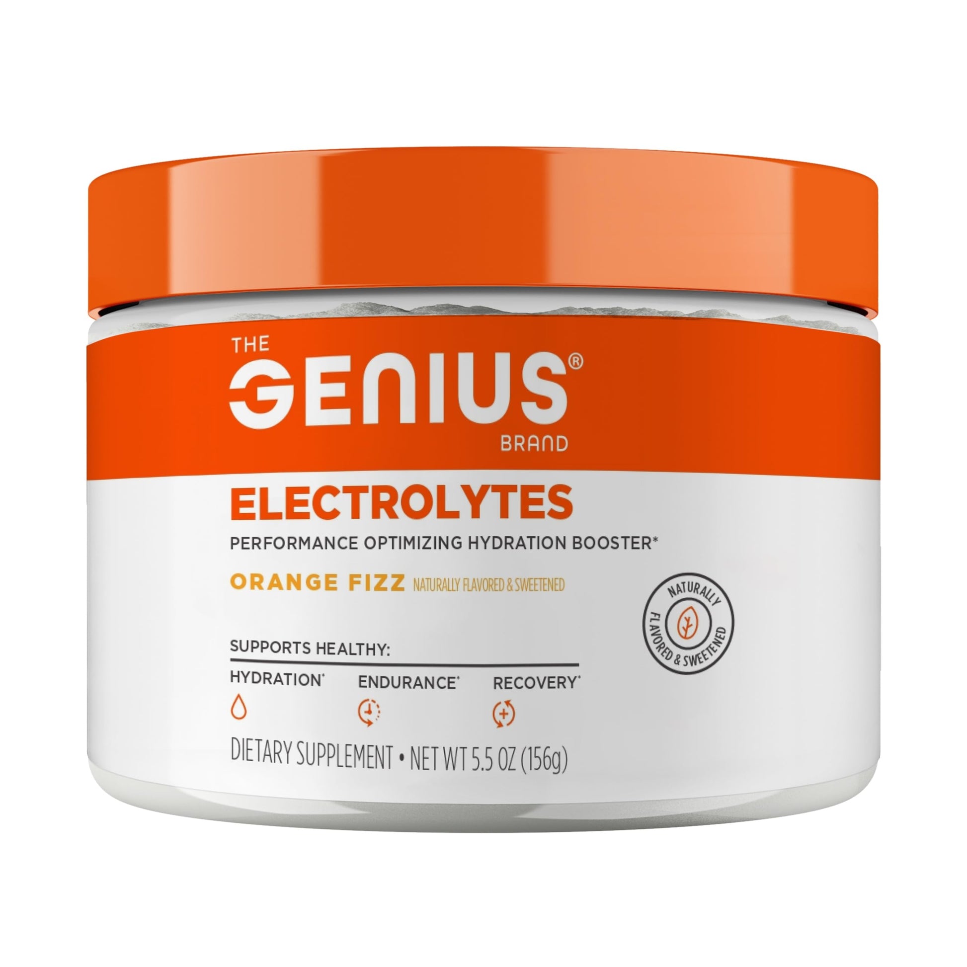 Genius Electrolytes Powder Drink Mix, Orange Fizz, 30 Servings - Natural Hydration Booster & Endurance Supplement with Potassium, Magnesium & Zinc - Sugar Free & No Artificial Sweeteners or Dyes The Genius Brand buy supplements canada
