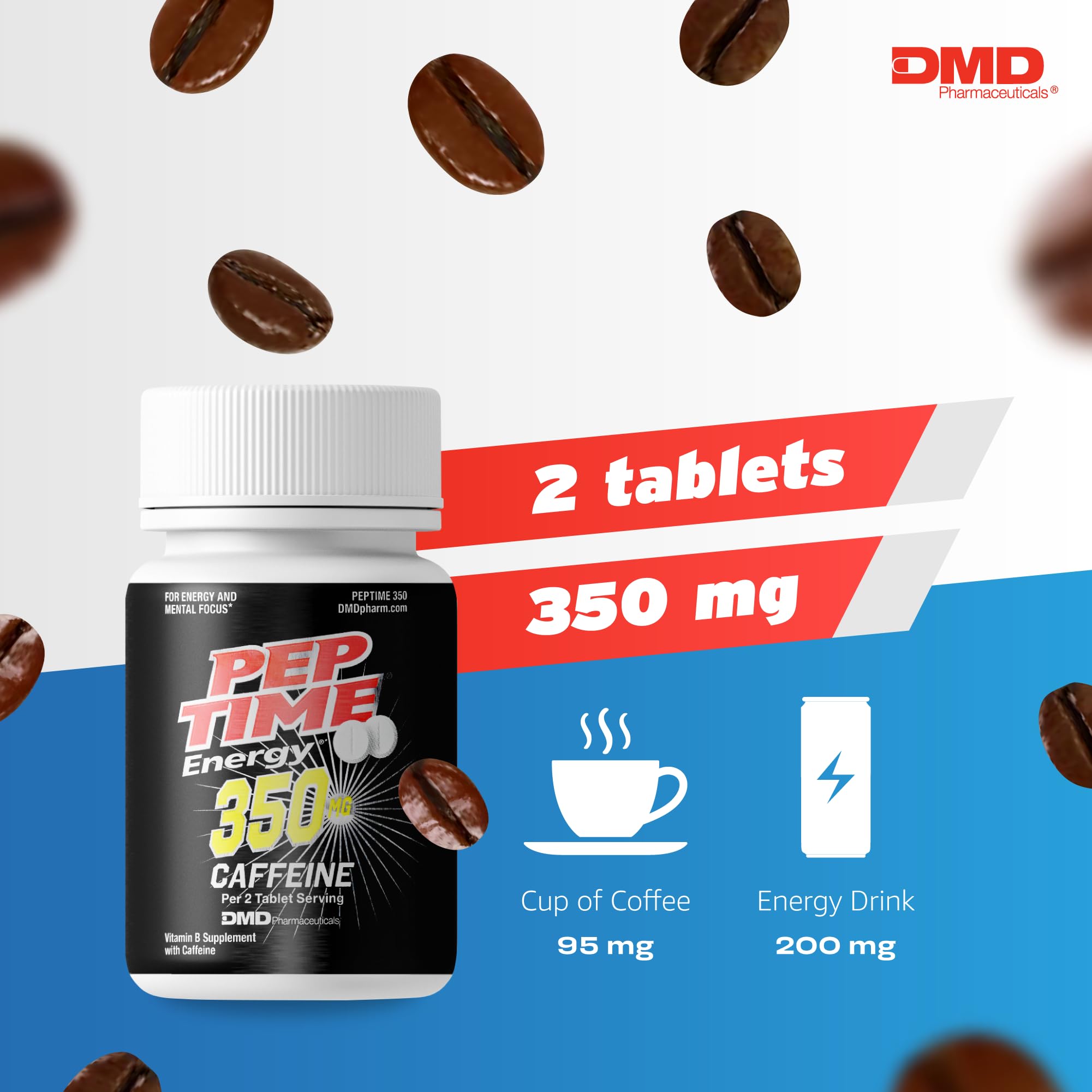 PEPTIME Energy Tablets, Vitamin B6 and B12 Caffeine Pills, 350 mg Caffein PEPTIME Energy buy supplements canada