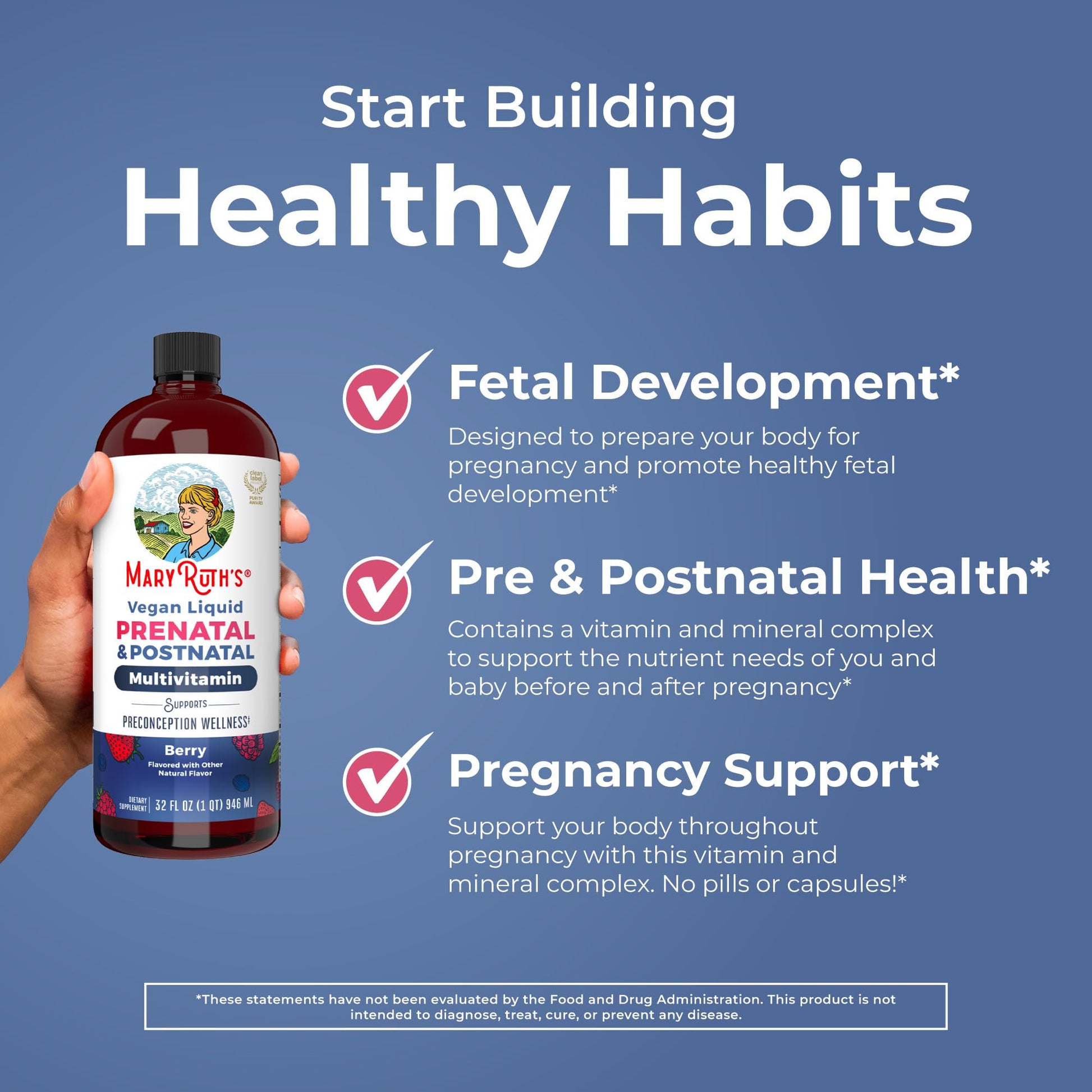 MARYRUTH'S Postnatal & Prenatal Vitamins for Women | Sugar Free | Selenium | Folate | Vegan | Non-GMO | Gluten Free | 32oz MARYRUTH'S buy supplements canada