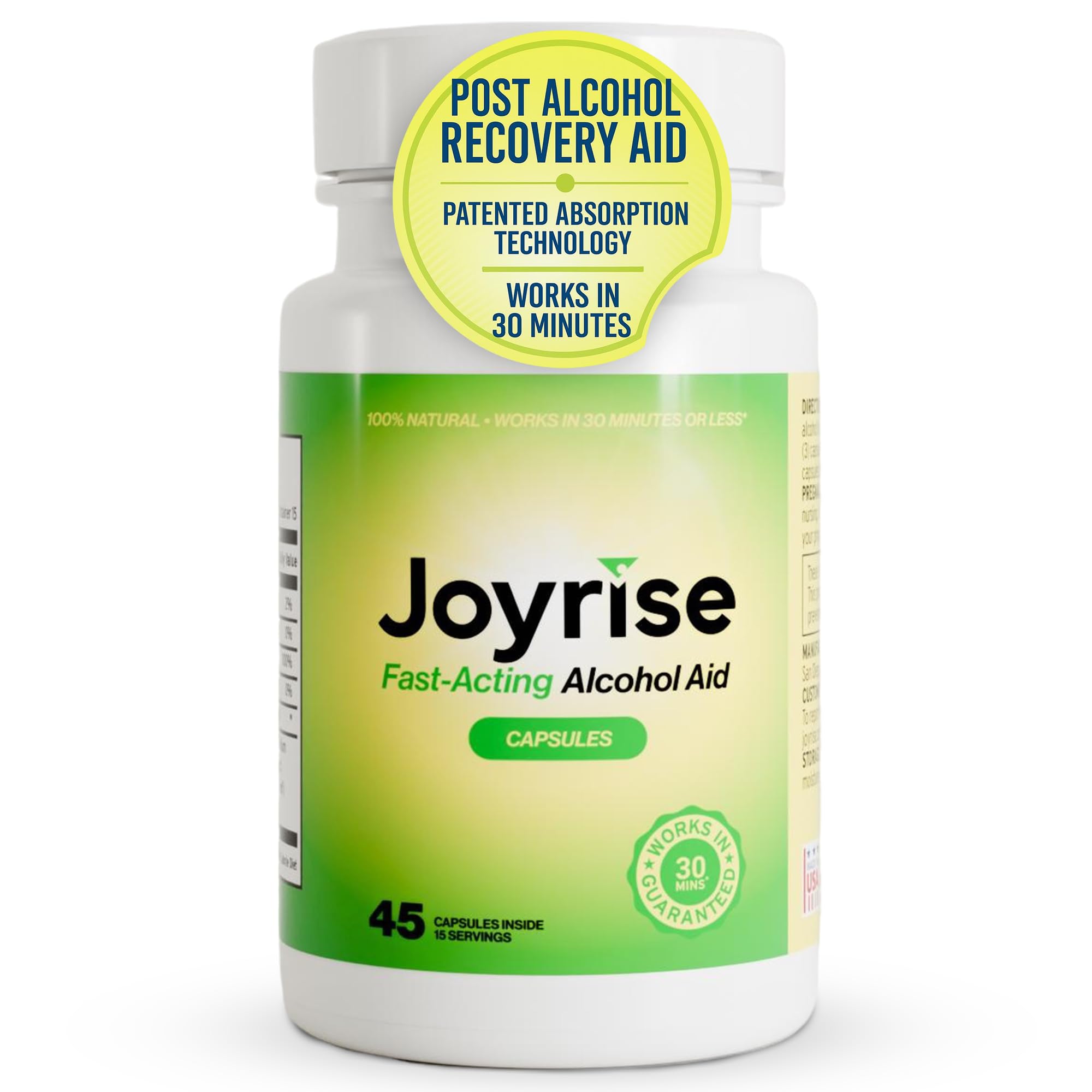 Joyrise® After Drinking Aid – Fast Acting Capsules with DHM – Alcohol Metabolism Support, Liver Health, Rapid Bioavailability & Body Replenishment – 45 Capsules (15 Servings) Joyrise buy supplements canada