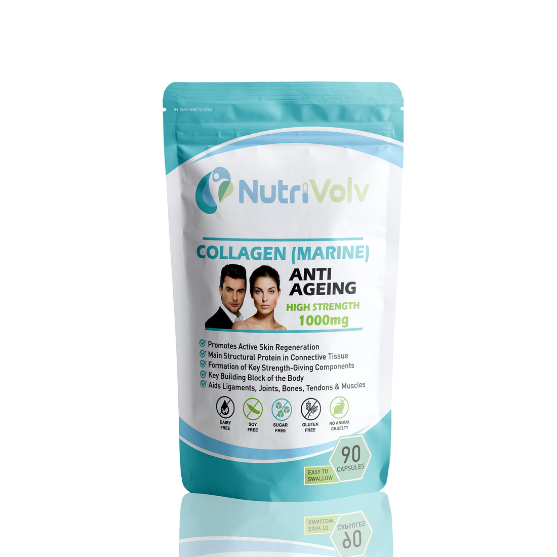 Nutrivolv Collagen Marine (1000mg) Supplement for Skin , Anti Ageing Nutrivolv buy supplements canada