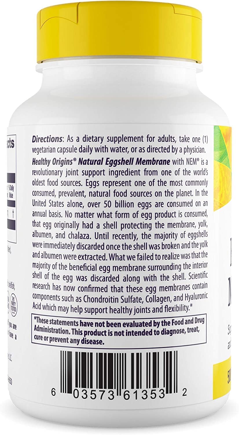 Healthy Origins Eggshell Membrane (NEM), 500 mg - Natural Collagen and Joint Support Healthy Origins buy supplements canada