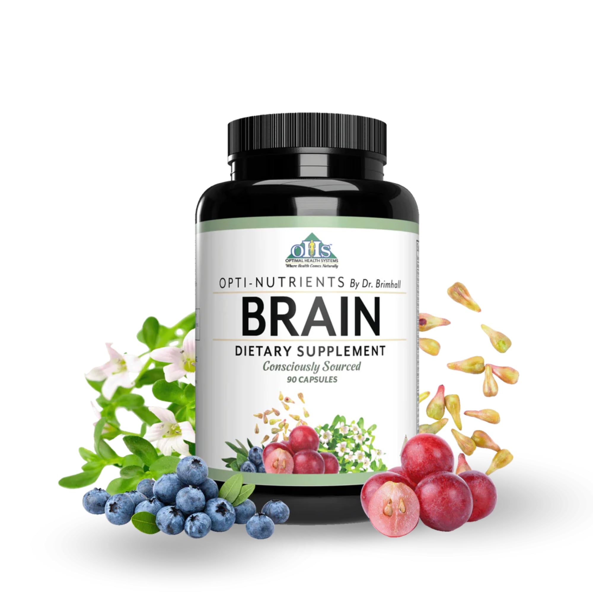 Optimal Health Systems Brain | Most Comprehensive Nootropic + Enzyme Delivery | 700 mg Scientific Neuroenhancment Blend | Boost Mood, Memory & Focus | 90 Capsules Optimal Health Systems buy supplements canada