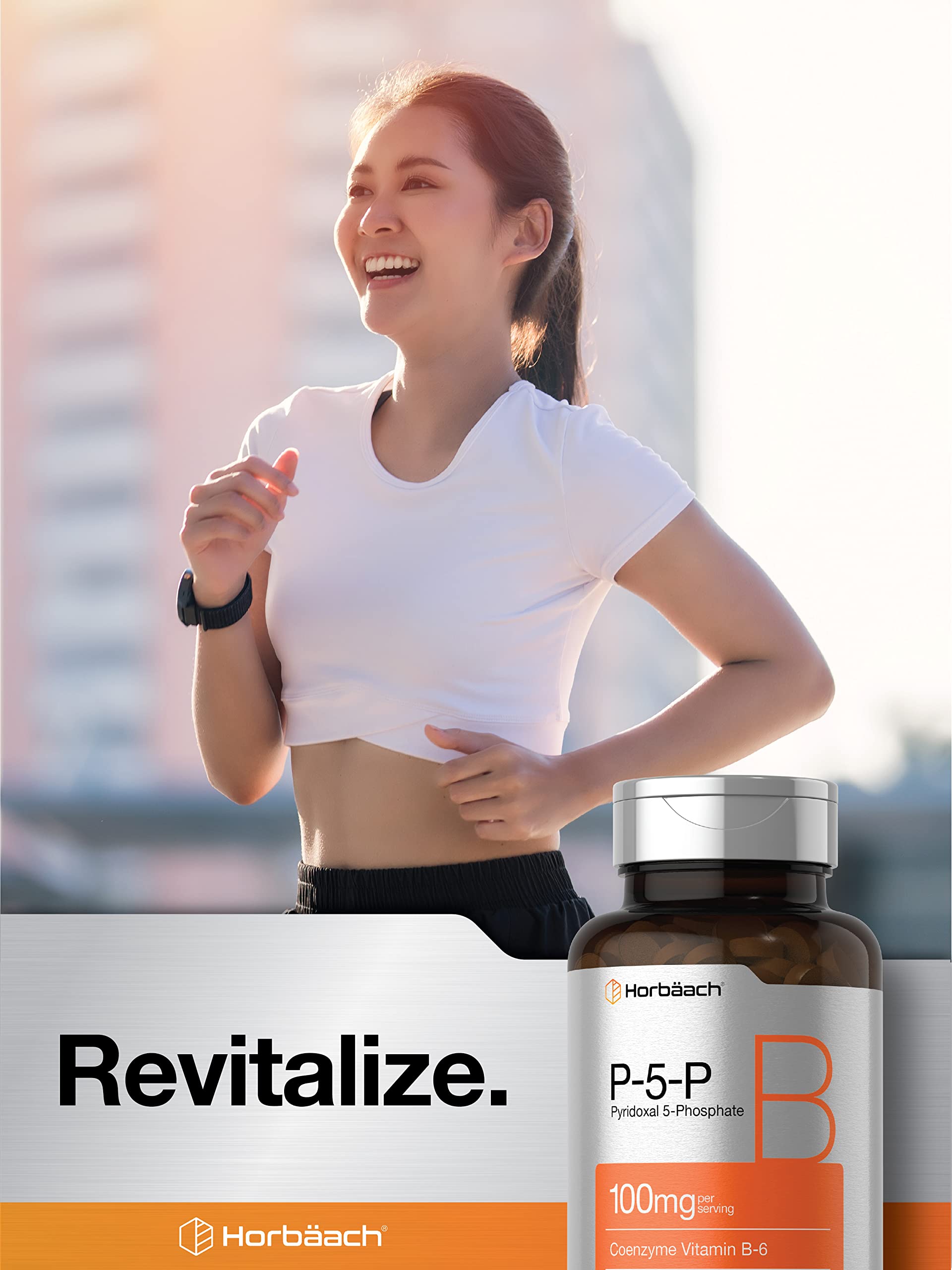 P-5-P Activated Vitamin B6 100mg | 120 Tablets | Vegetarian Supplement, Non-GMO Horbäach buy supplements canada