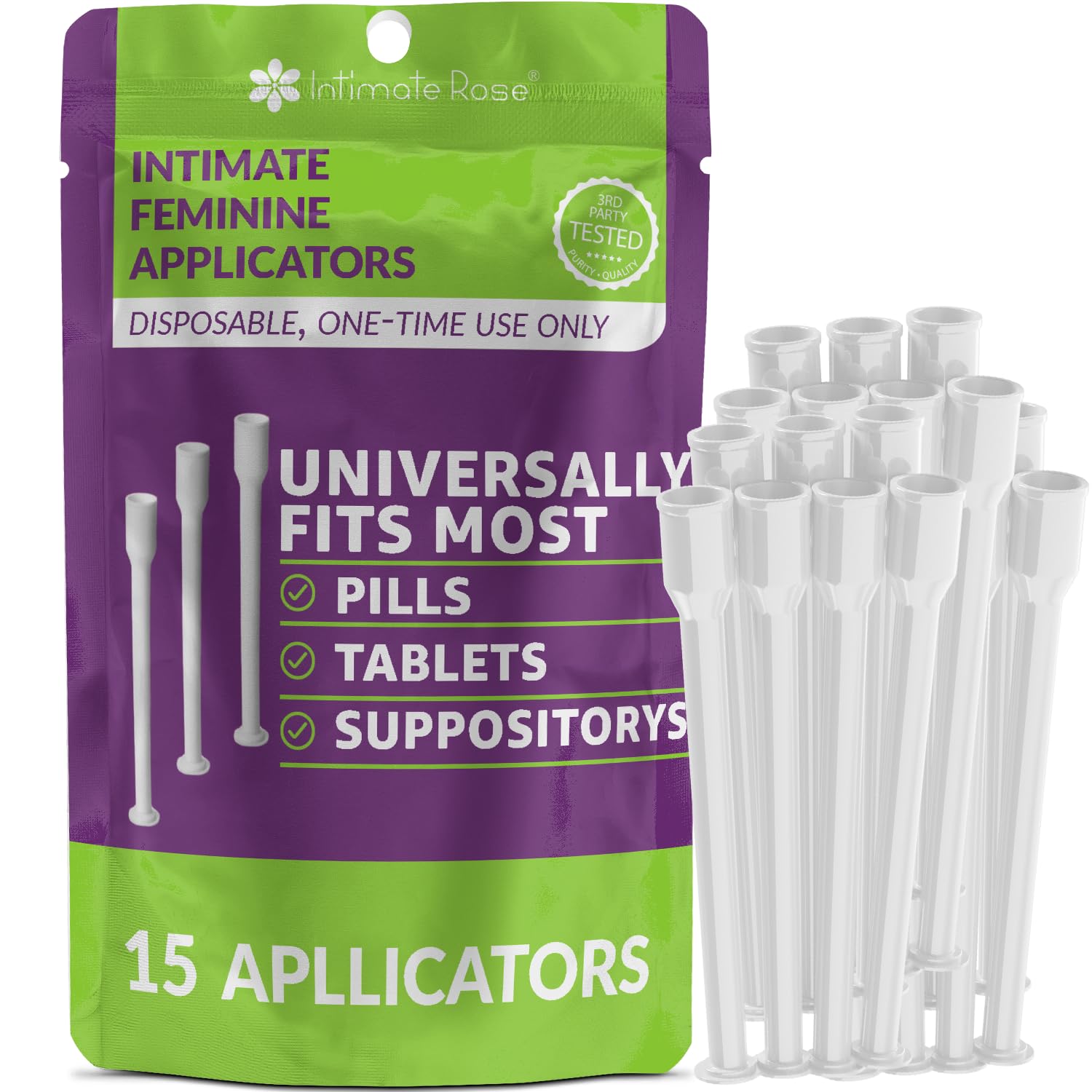 Intimate Rose Boric Acid Suppositories + 15 Count Vaginal Suppository Applicator + pH Test Strips Intimate Rose buy supplements canada