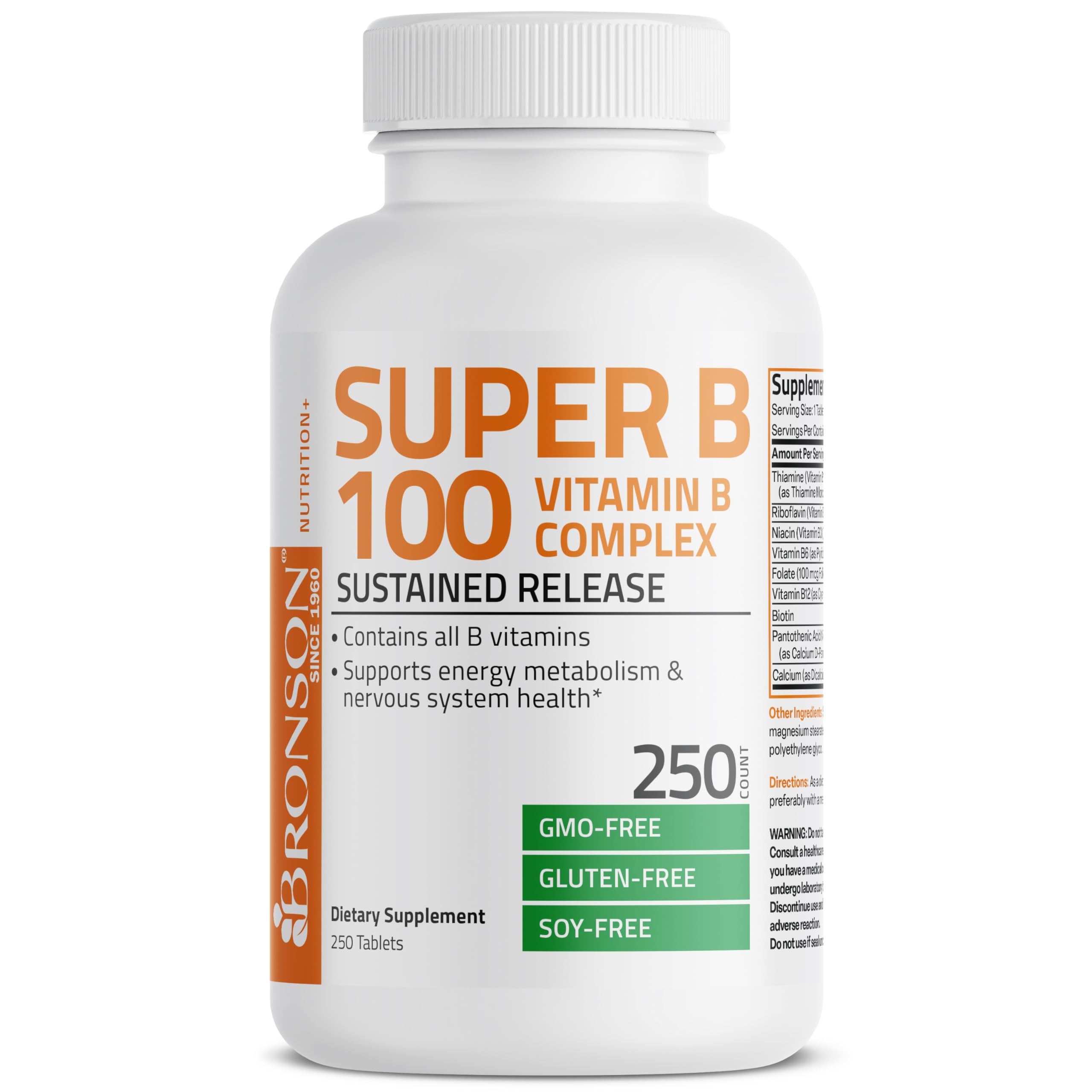 Bronson Super B 100 Vitamin B Complex Sustained Release Contains All B Vitamins Bronson buy supplements canada