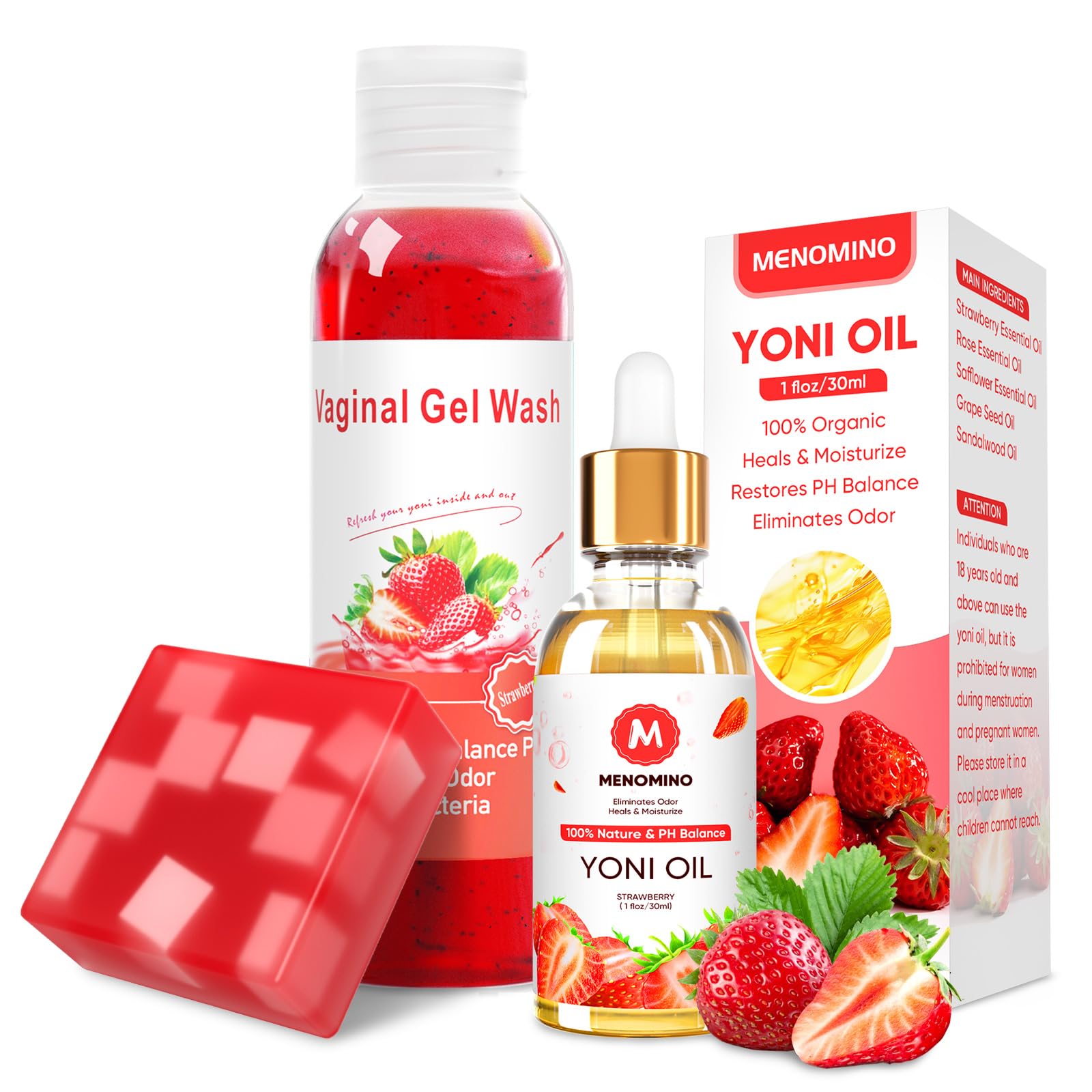 Feminine Wash & Yoni Soap Bar & Yoni Oil for Women pH Balance, Yoni Wash for Vaginal Moisturizing MENOMINO buy supplements canada