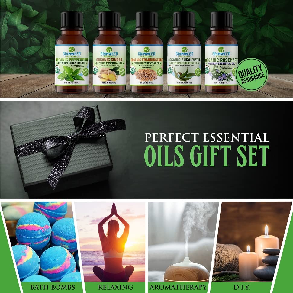 USDA Organic Ginger Essential Oil – Therapeutic Grade- Diffuser Oil - 100% All Natural - with Glass Dropper Grimweed Apothecary buy supplements canada