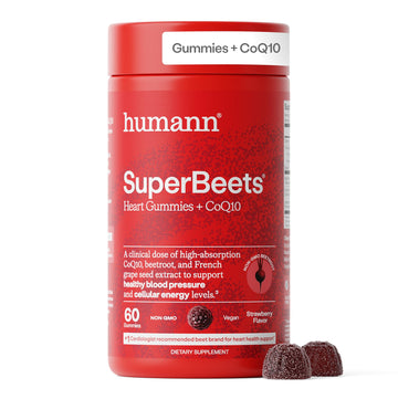 Humann SuperBeets 3-in-1 Heart Gummies - 3x Absorption CoQ10 - Plus Beetroot Extract & Grape Seed Extract for Advanced Heart Health, Cellular Energy & Circulation Support Humann buy supplements canada