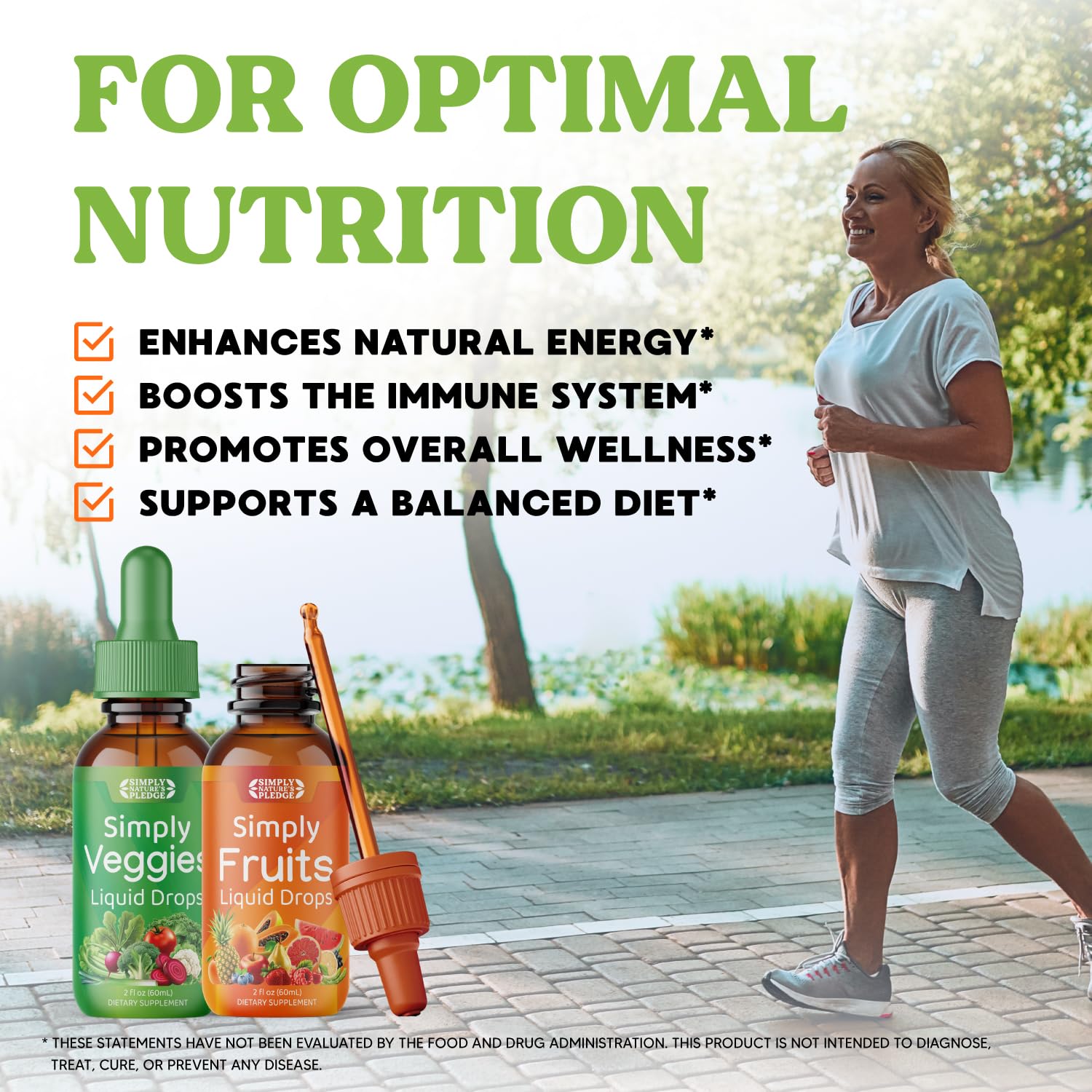 Simply Nature's Pledge - Fruit and Vegetable Supplements - Liquid Drops - Made with Whole Food Superfoods, Packed Vitamins & Minerals - Soy Free - Made in The USA Simply Nature's Pledge buy supplements canada