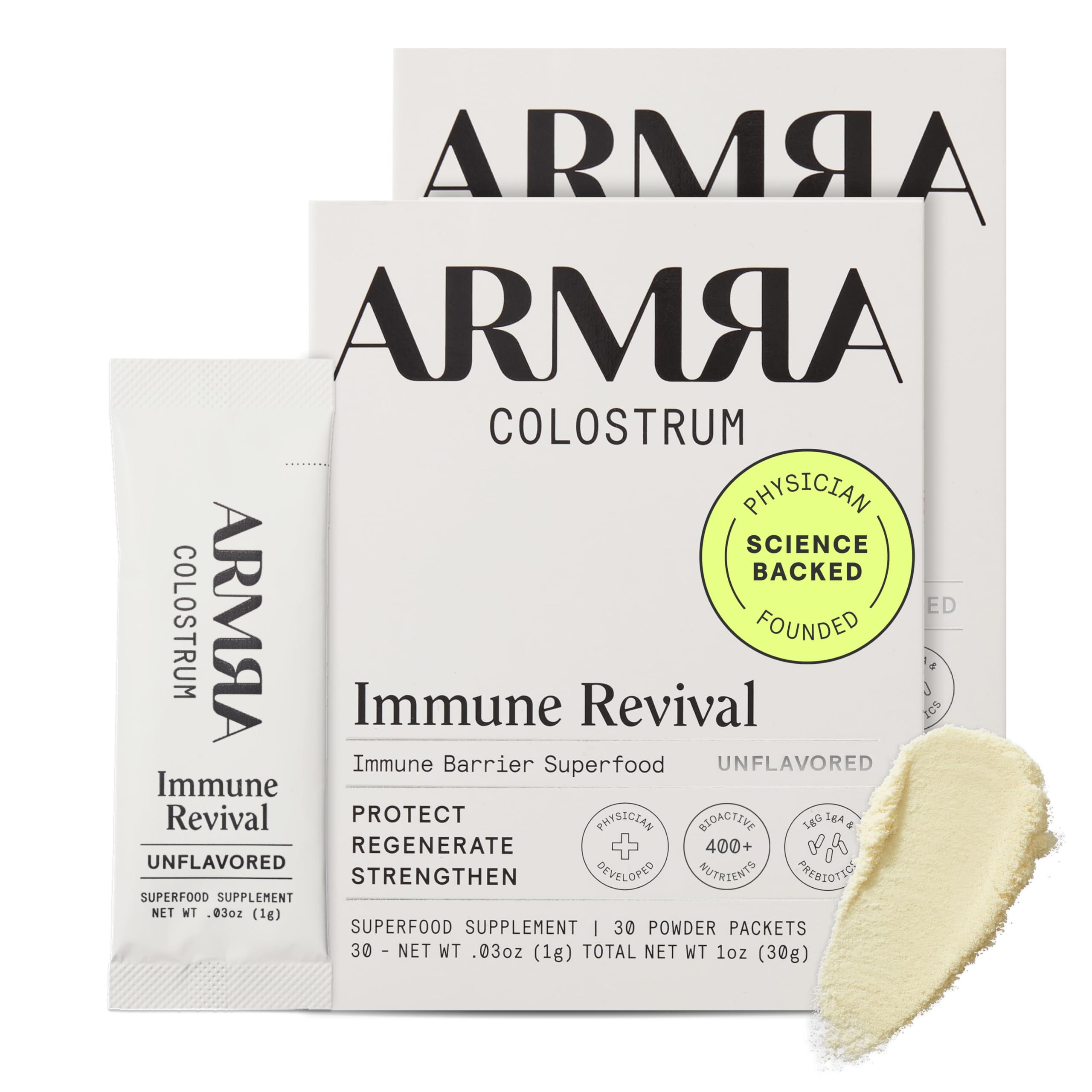 ARMRA Colostrum Powder | Unflavored | Gut Health & Bloating | Skin & Hair | Immunity | Keto, Gluten & Fat-Free | 60 Servings ARMRA buy supplements canada