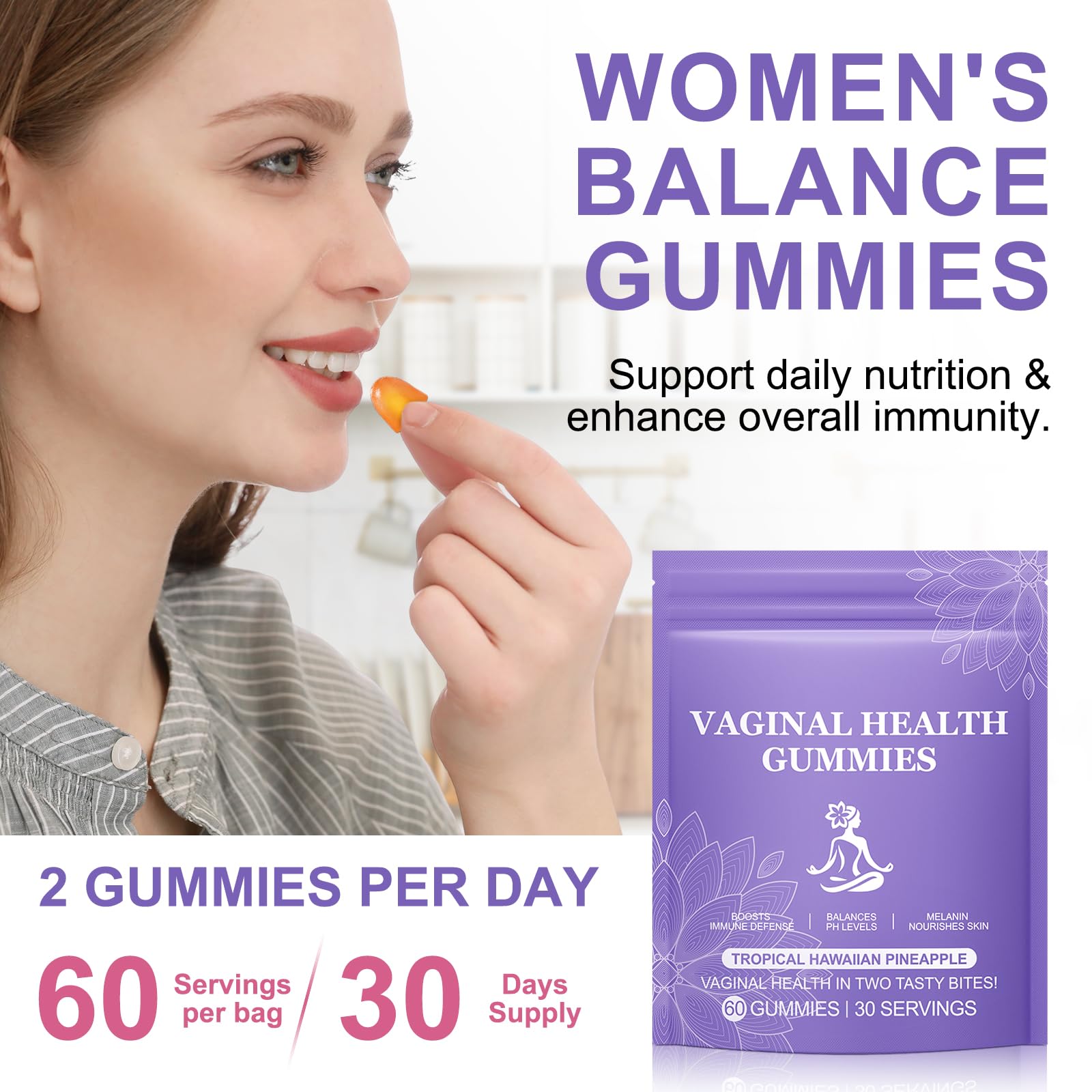 Vital Vaginal Probiotic Gummies for Women, 60PCS Feminine Balance Gummies, PH Balance,Immune Support, Vegan, Gluten-Free, Vaginal Probiotics Supplement, 60 Count DCTTVHVD buy supplements canada