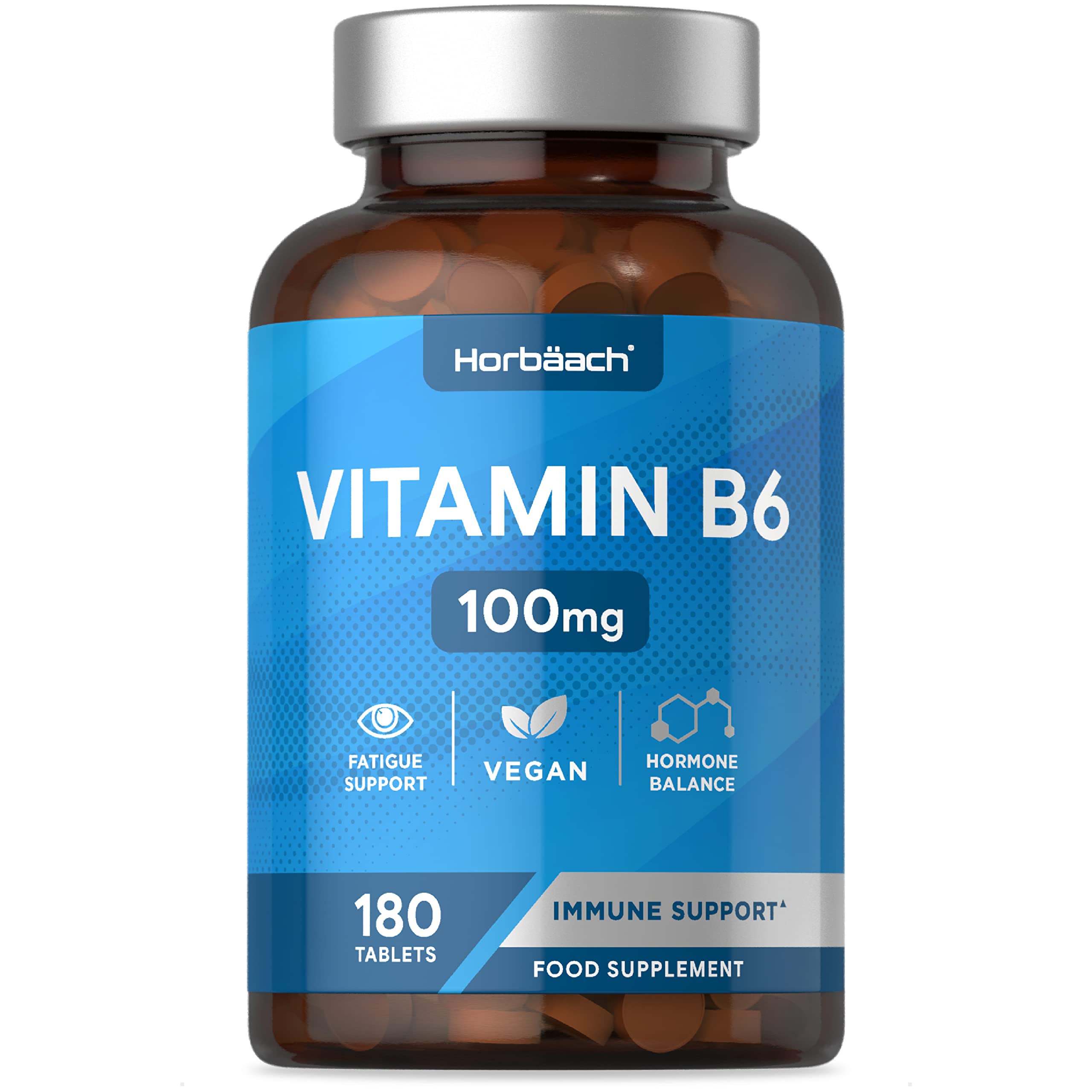 Vitamin B6 100mg | 180 High Strength Tablets | Regulation of Hormonal Activity & Fatigue Horbäach buy supplements canada