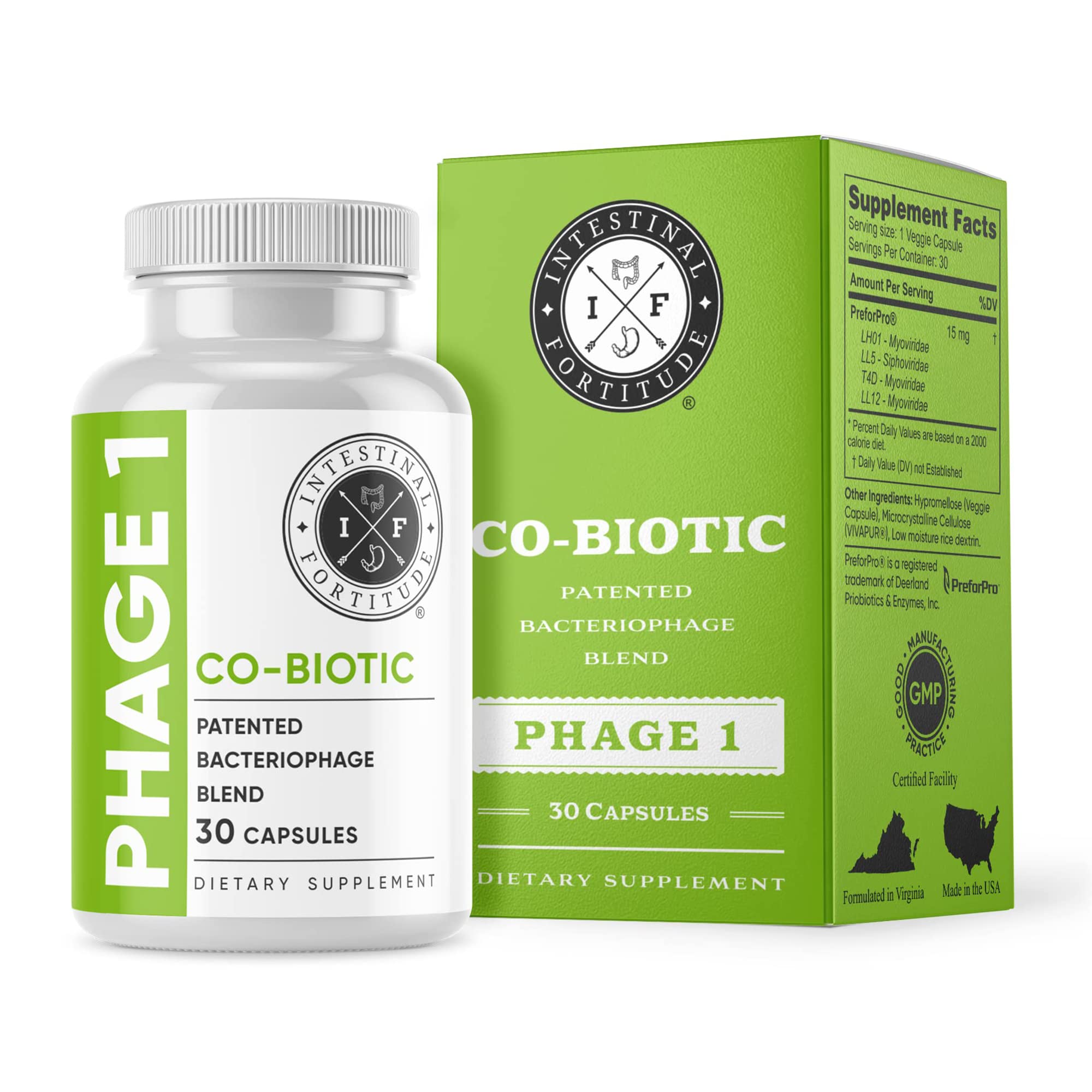 Intestinal Fortitude Phage 1 - Ultimate Gut Health Supplement, Total Restore Intestinal Defense, Patented Bacteriophage Blend for Gut Support, Digestive & Immune System Health, Destroy Bad Bacteria Intestinal Fortitude buy supplements canada
