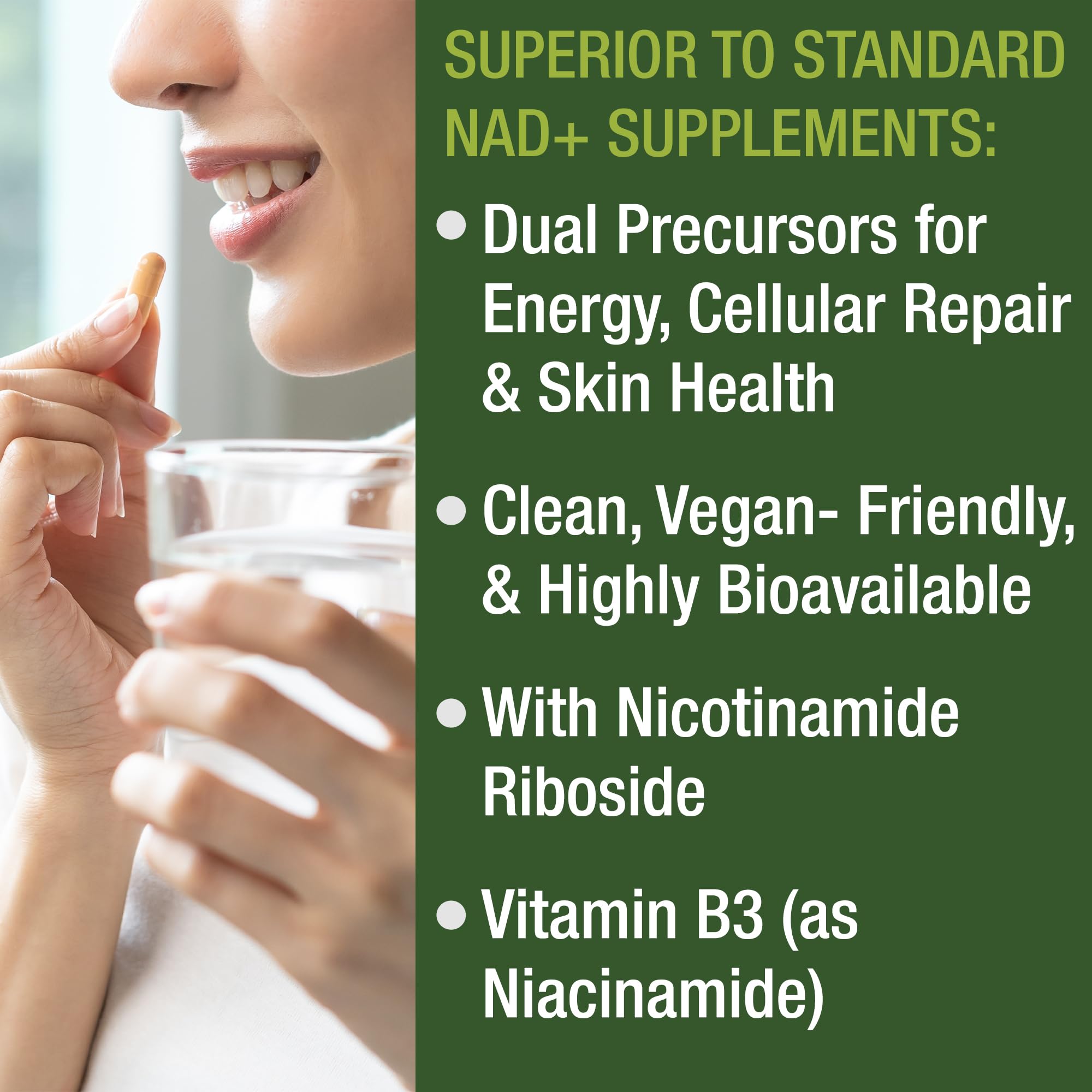 Peak Performance Nicotinamide Riboside NR Supplement Capsule. NMN Alternative NAD Supplement + Niacinamide for NAD+ Levels As We Age. 3rd Party Tested, Non-GMO, Vegan NR Vitamin for Women and Men Peak Performance buy supplements canada