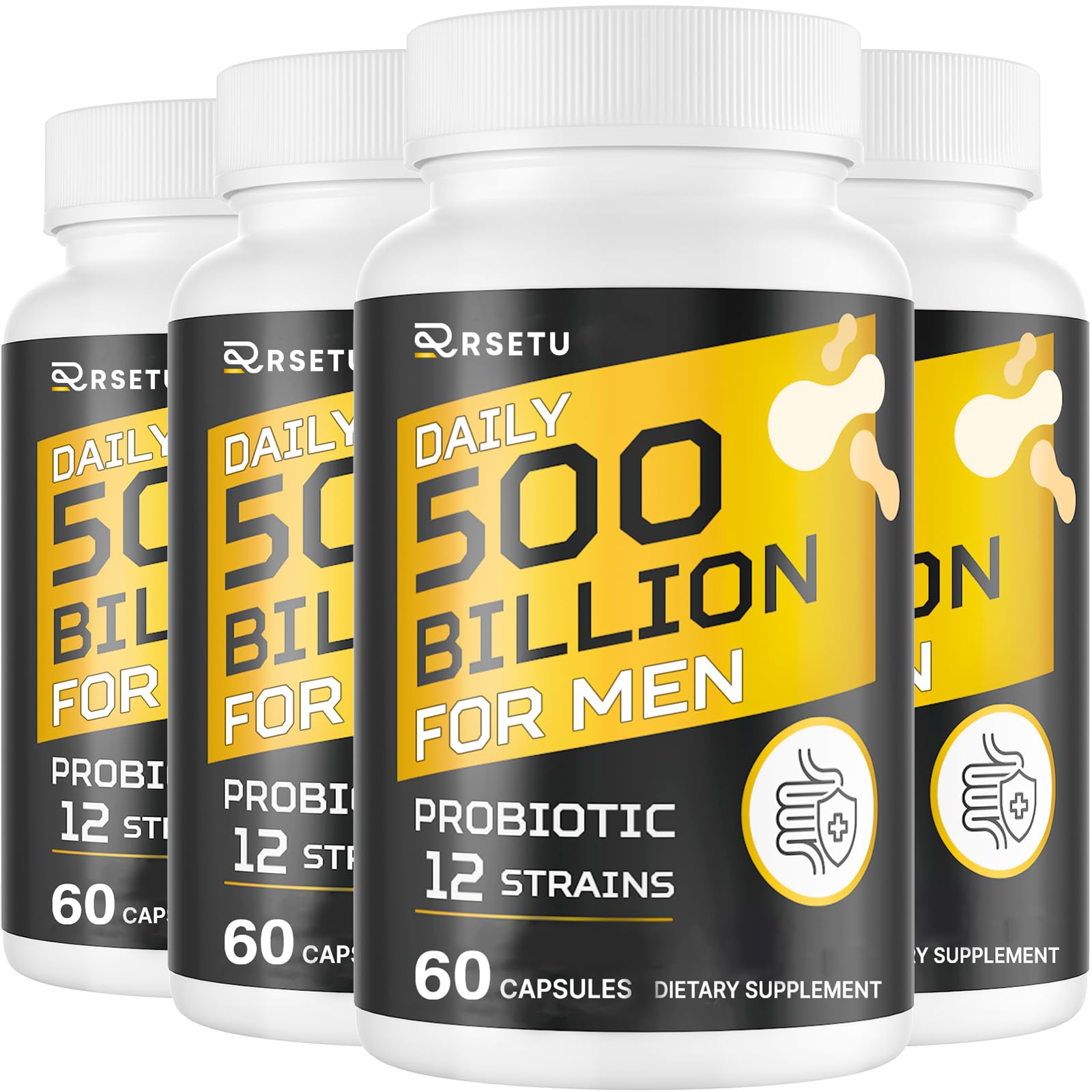 Probiotics for Men, 500 Billion CFUs & 12 Strains Mens Probiotic with Turmeric Cranberry, Goji, Gut Health for Men, for Digestive Health, Gut, Bloating & Gas, Immune, Energy Support, 120-Day Supply RSETU buy supplements canada