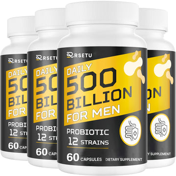 Probiotics for Men, 500 Billion CFUs & 12 Strains Mens Probiotic with Turmeric Cranberry, Goji, Gut Health for Men, for Digestive Health, Gut, Bloating & Gas, Immune, Energy Support, 120-Day Supply RSETU buy supplements canada