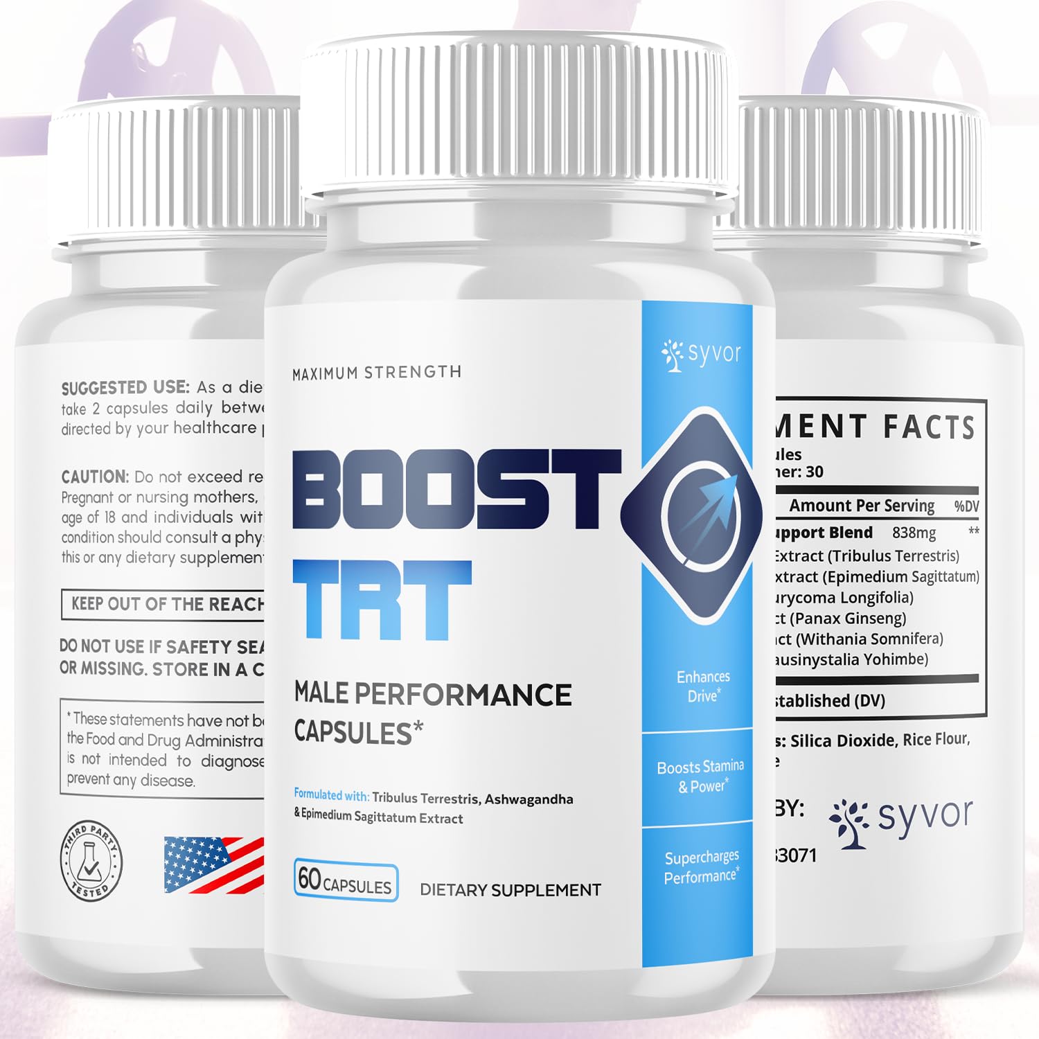 (2 Pack) Boost TRT Capsules, Official BoostTRT Capsules with All Natural Ingredients, Advanced Health & Wellness Support Formula with Max Strength Premium Active Lifestyle Vitamins (120 Capsules) Syvor buy supplements canada