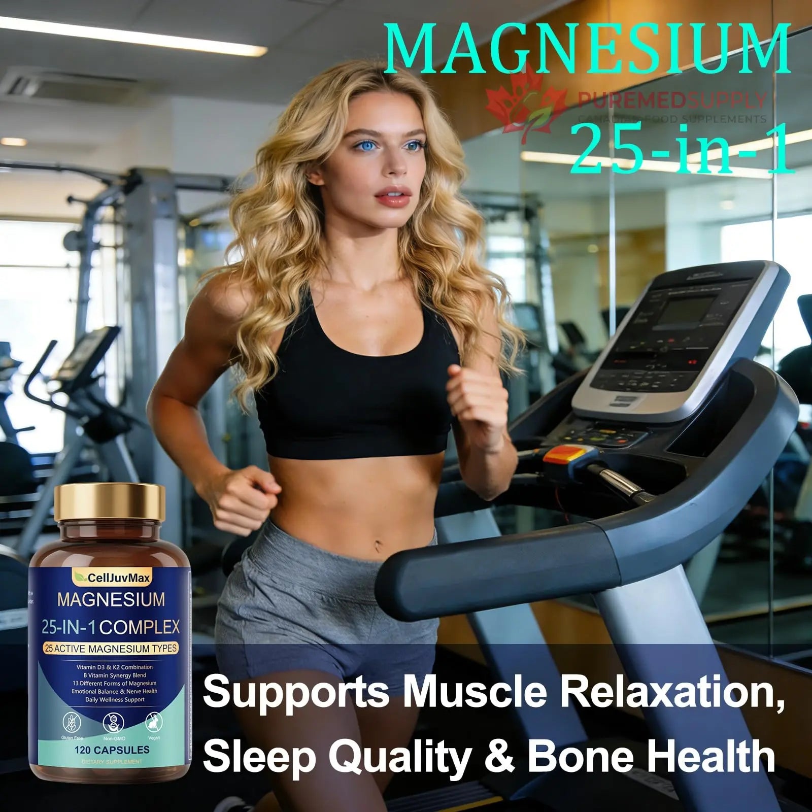 25-in-1 Magnesium Complex | Multi-Form Absorbable Blend for Daily Nutritional Support, 120 Vegan Caps (1) PBZPBZ buy supplements canada