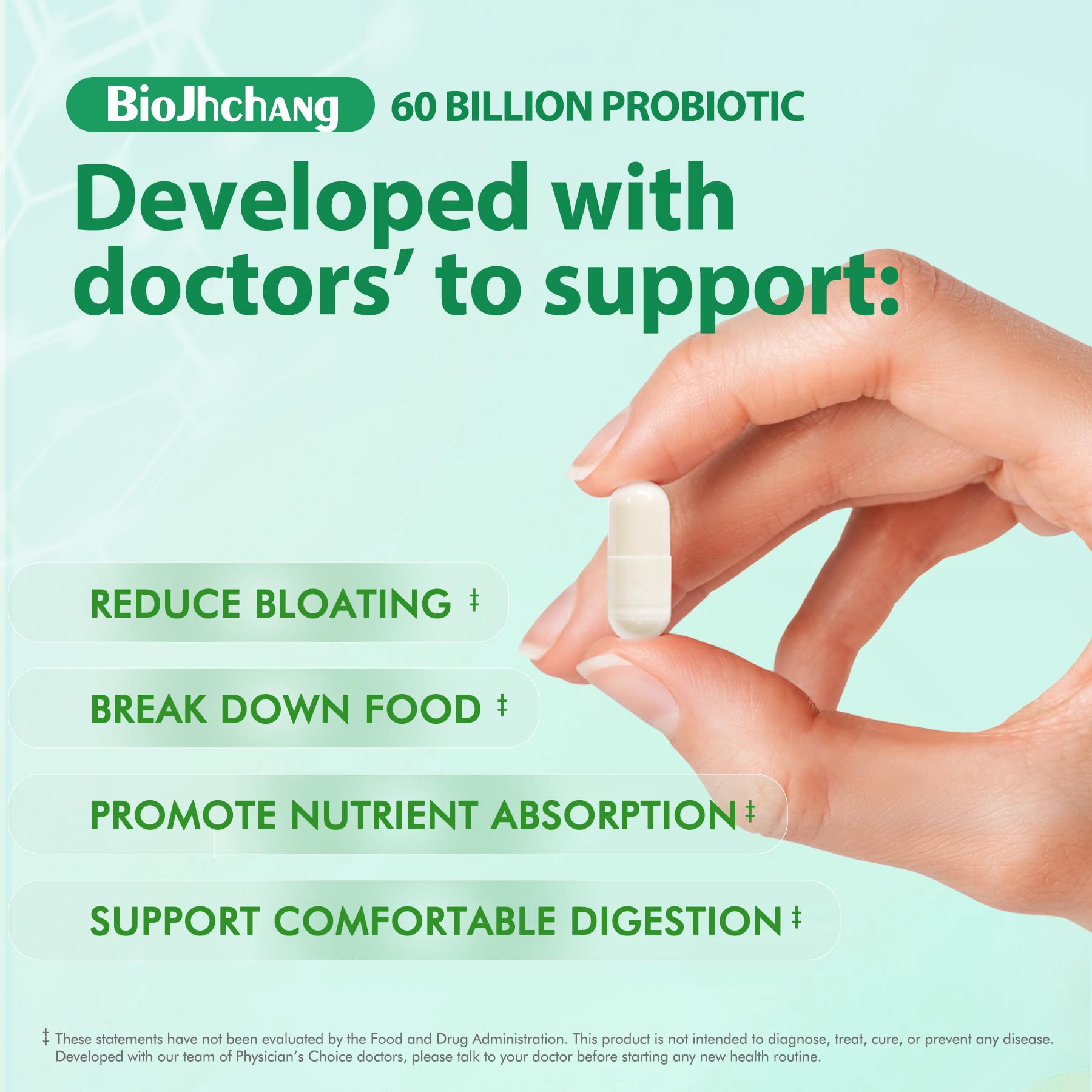 BioJhchang Probiotics Supplements 60 Billion CFUs 11 Diverse Strains Natural Prebiotics for Immune, Digestive Gut Health Supports Occasional Constipation Diarrhea Gas Bloating for Women & Men BioJhchang buy supplements canada
