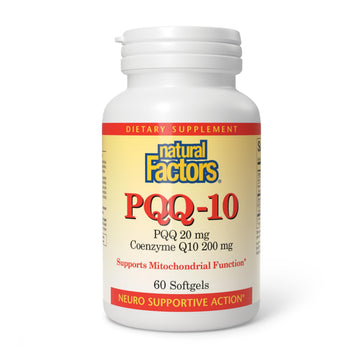 Natural Factors, PQQ-10, Supports Energy and Healthy Aging, Dietary Supplement, 60 softgels (60 servings) Natural Factors buy supplements canada