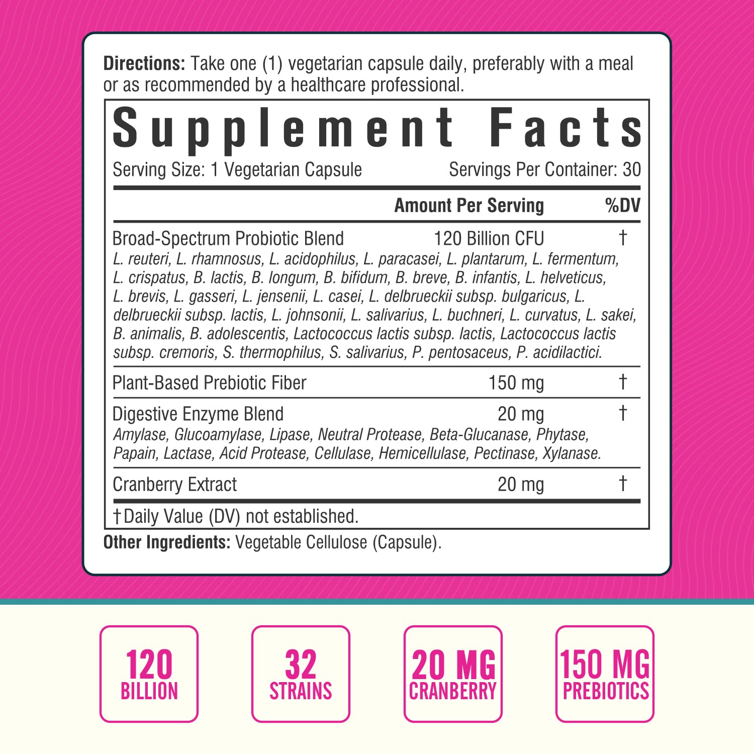 NordVida Women's Probiotic, 120 Billion & 32 Strains, Shelf Stable Probiotic for Gut Nordvida buy supplements canada