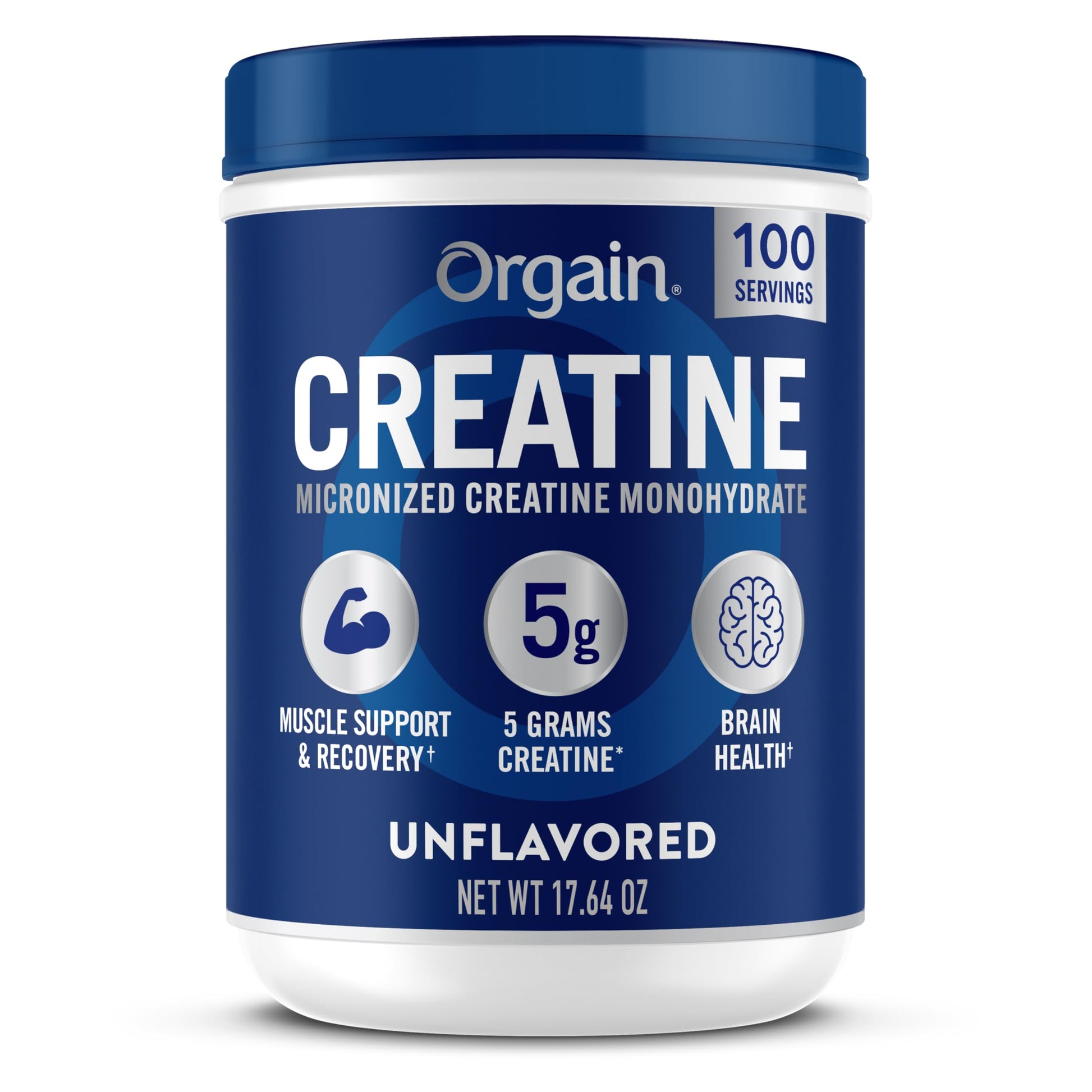 Orgain Creatine Monohydrate Micronized Powder, 100 Servings, Unflavored, Supports Muscle Growth, Post Workout Recovery and Brain Health, No Artificial Additives, for Men & Women, Vegan Orgain buy supplements canada