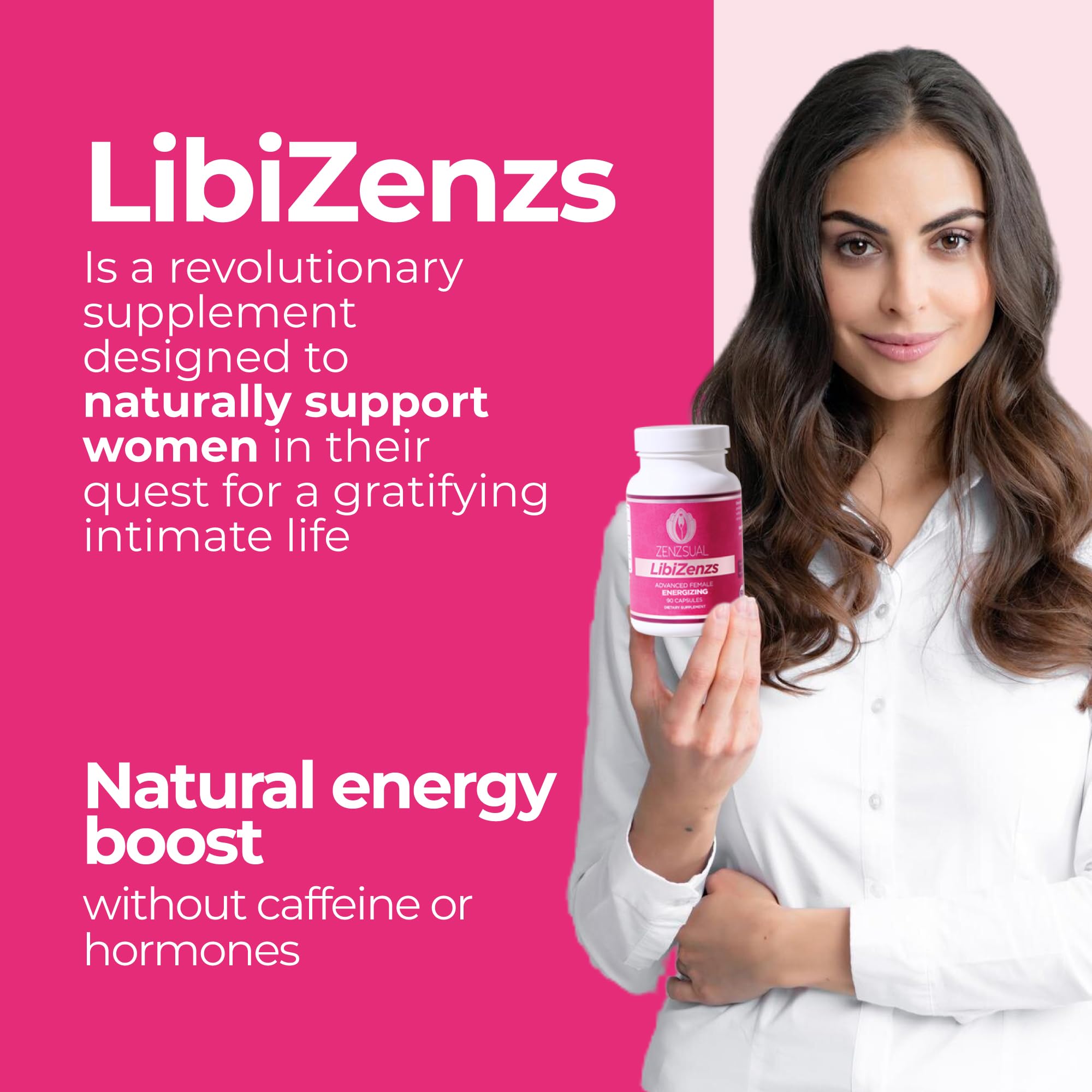 ZENZSUAL Libizenzs – Plant-Based Energy Support Supplement for Women – Caffeine-Free with Maca Root, Ashwagandha & Ginseng – Supports Daily Stamina, Focus & Well-Being – 90 Vegan Capsules ZENZSUAL buy supplements canada