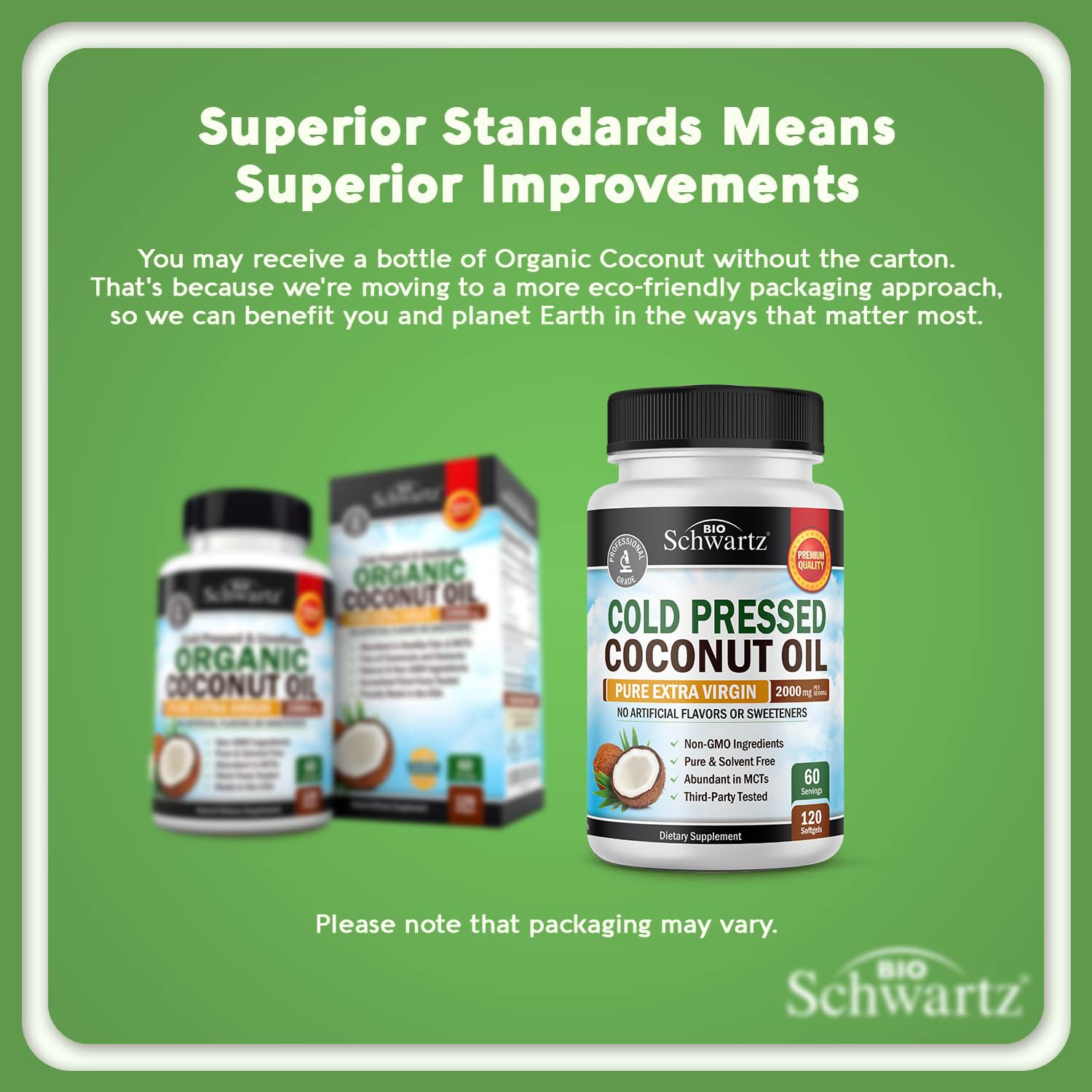 Coconut Oil Capsules 2000mg - Organic Pure Extra Virgin Unrefined Cold Pressed MCT BioSchwartz buy supplements canada