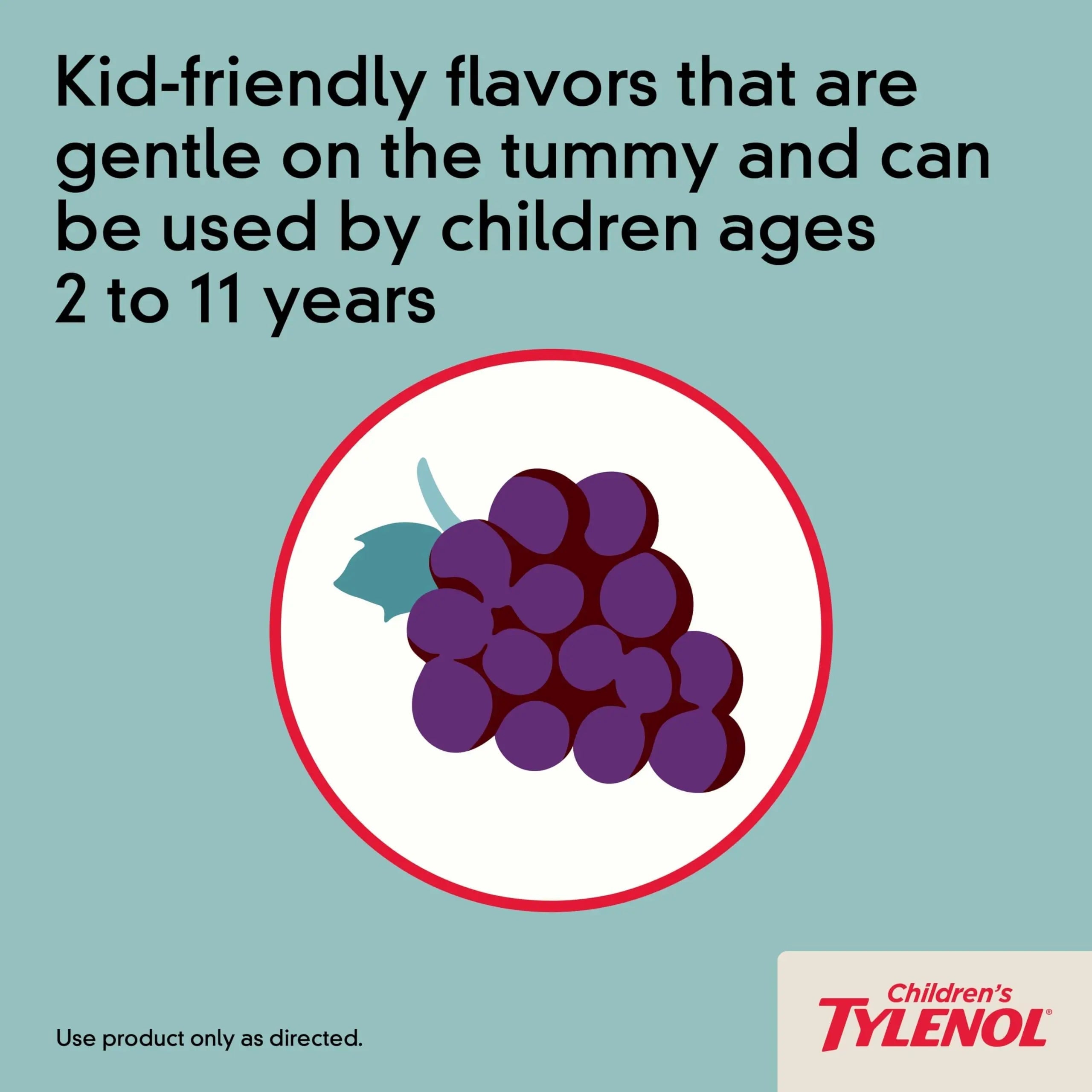 Children's Tylenol Chewables with 160 mg Acetaminophen, Pain Reliever & Fever Reducer for Kids' Cold + Flu Symptoms, Headache, Sore Throat & Toothache, Aspirin-Free, Grape Flavor, 24 ct Tylenol buy supplements canada