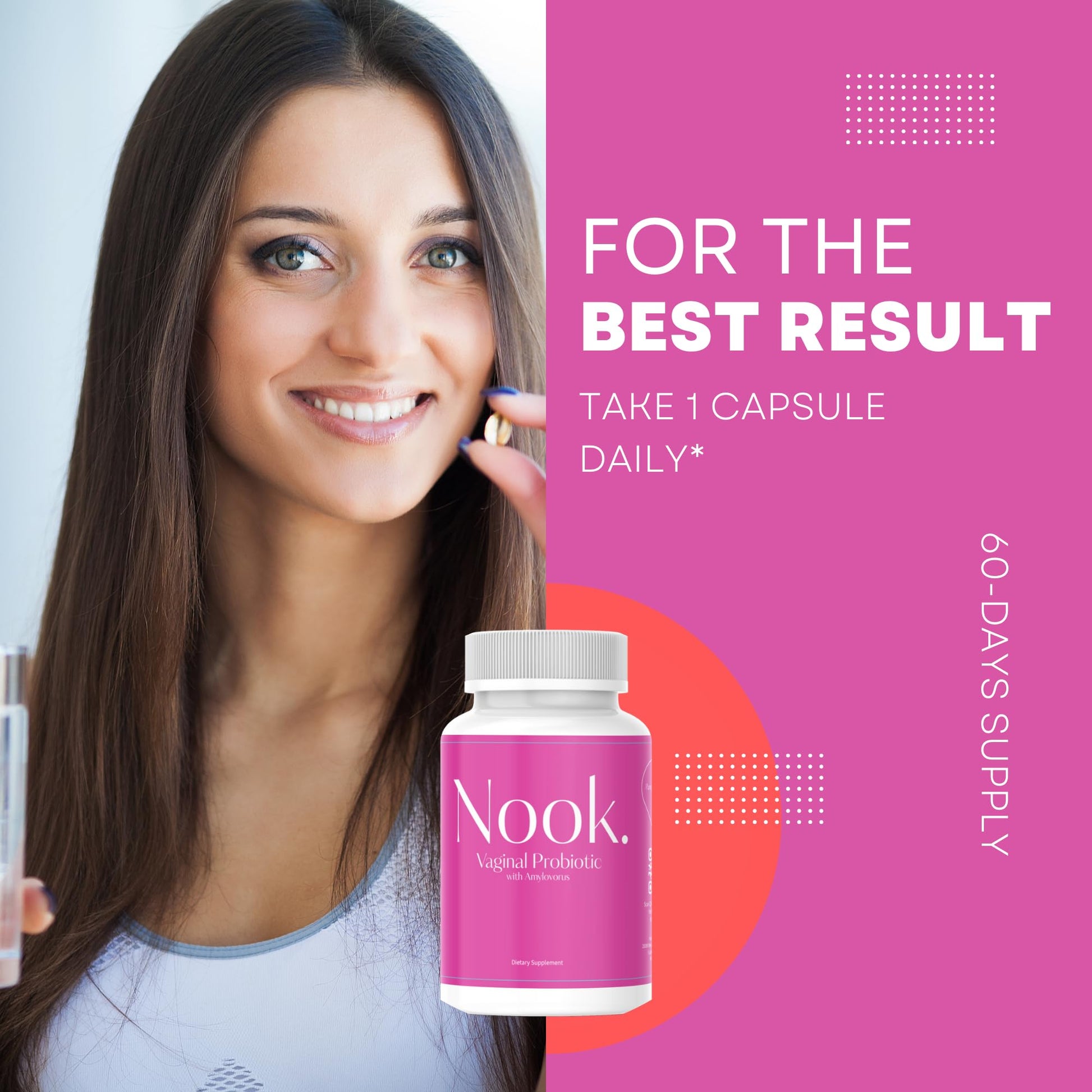 Nook Vaginal Probiotics for Women - pH Balance & Odor Control Feminine Health Supplements Nook buy supplements canada
