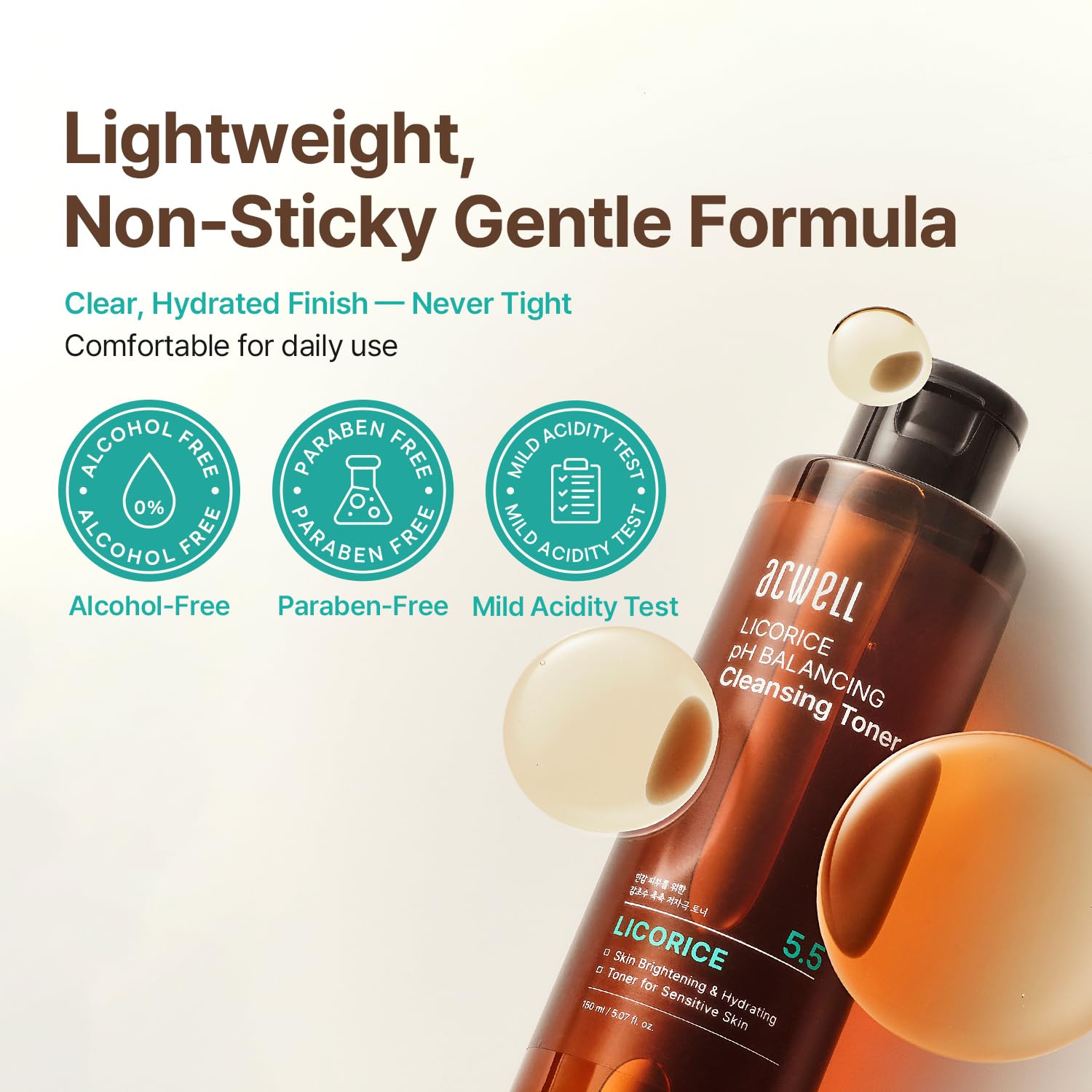 ACWELL Licorice pH 5.5 Balancing Korean Toner and Cleansing 5.07 fl.oz. - Alcohol-Free Hydrating Facial Astringent ACWELL buy supplements canada