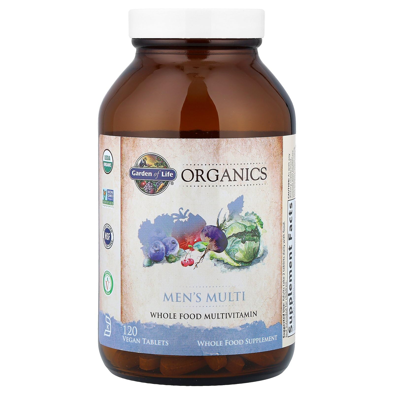 Garden of Life Organics Whole Food Multivitamin for Men, 120 Tablets, Vegan Mens Vitamins and Minerals for Health and Well-Being, Certified Organic Vegan Multi Garden of Life buy supplements canada