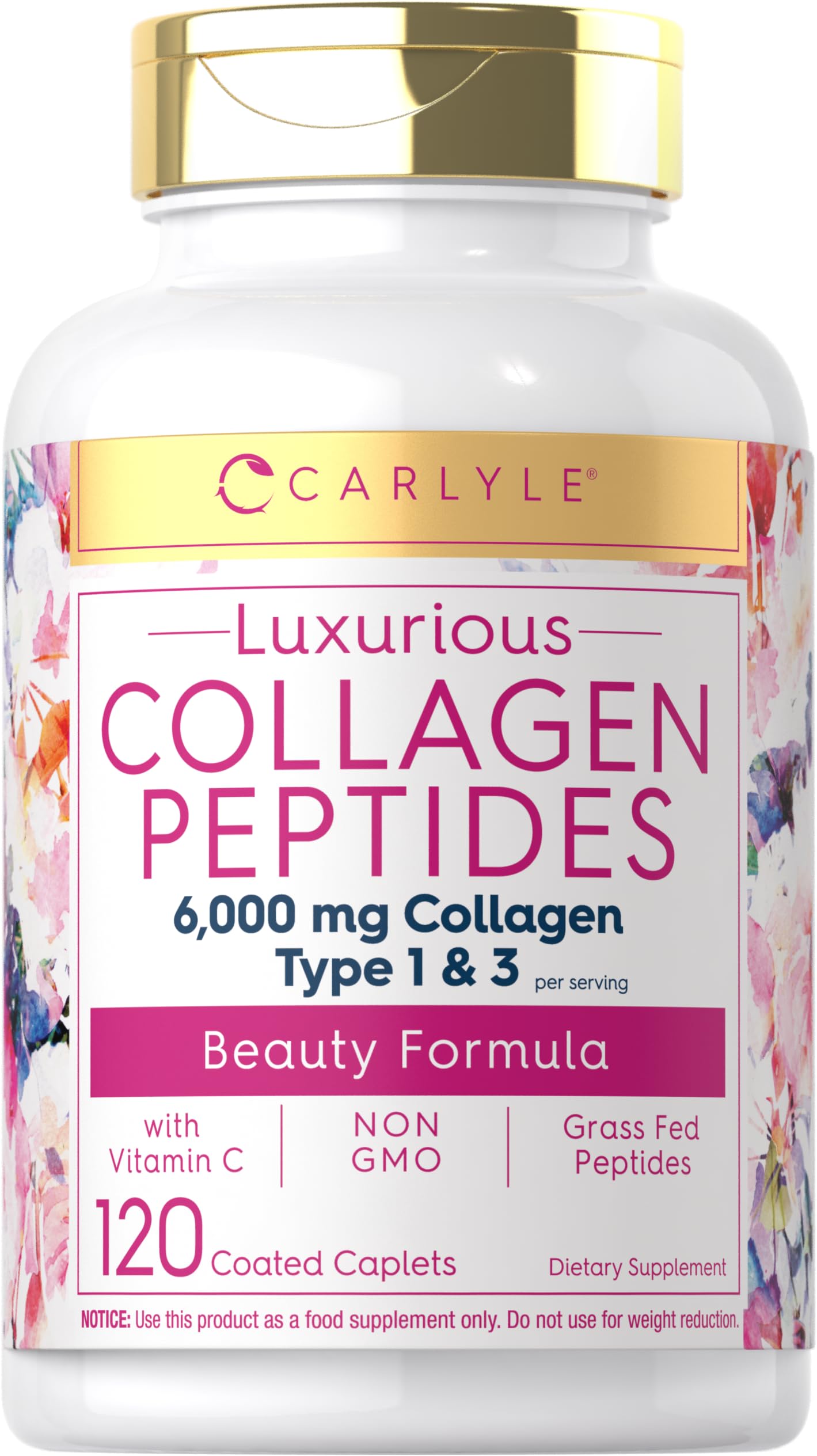 Carlyle Collagen with Vitamin C | 6000mg | 120 Caplets | Multi Collagen Peptide Pills Carlyle buy supplements canada