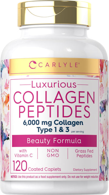 Carlyle Collagen with Vitamin C | 6000mg | 120 Caplets | Multi Collagen Peptide Pills Carlyle buy supplements canada