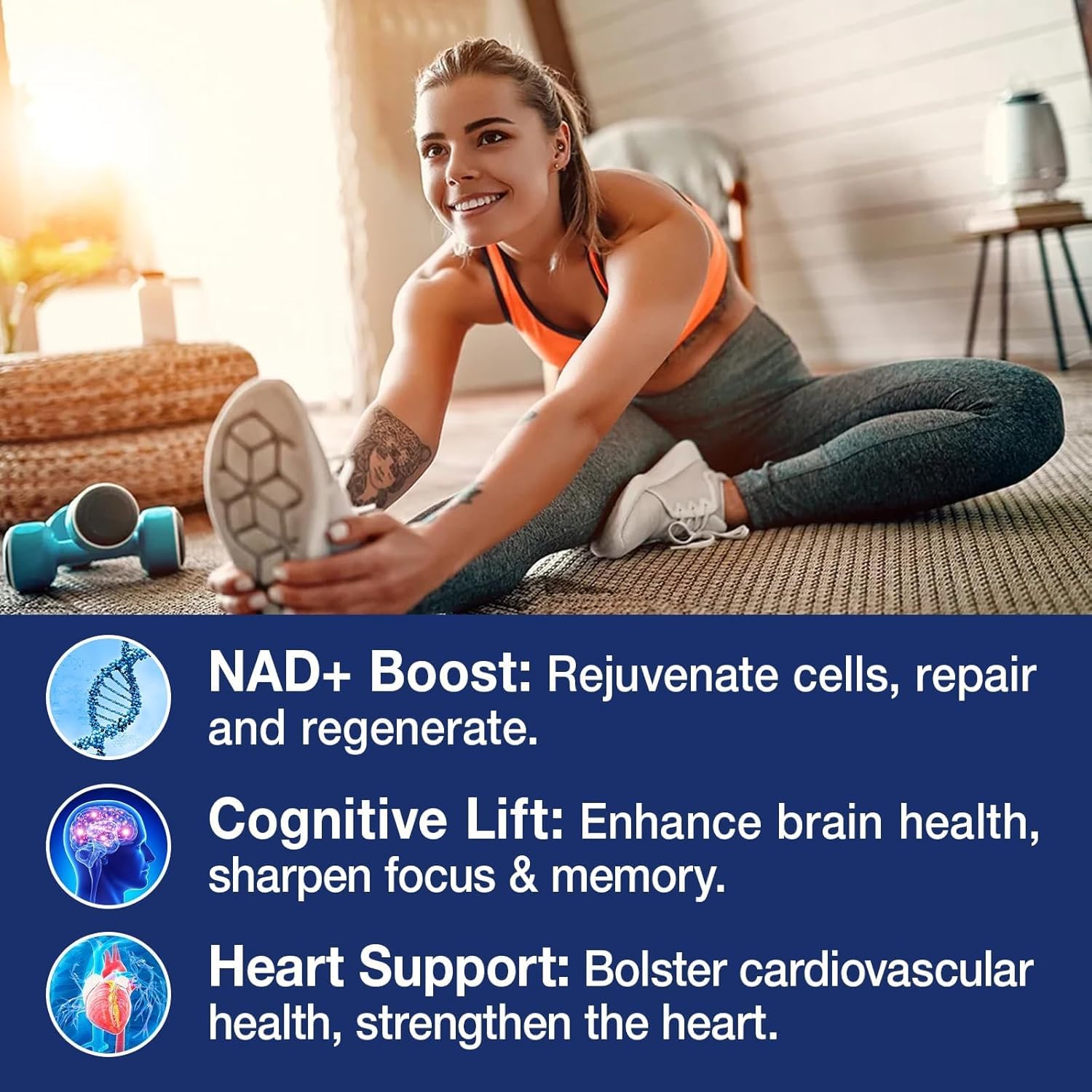 NAD+ Supplement - NAD Nicotinamide Riboside Resveratrol NAD Supplement 1000mg Pure Organic for Women and Men Anti-Aging, Energy, Focus, 80 Capsules MSLOTAL buy supplements canada