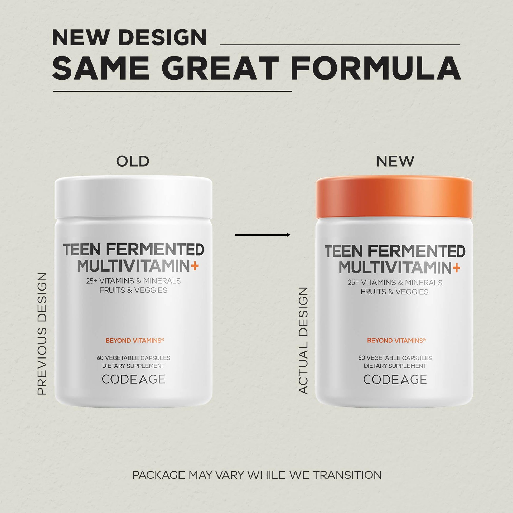 Codeage Teen Multivitamin Supplement – Daily Vitamins and Minerals for Teen Boys and Girls – Organic Whole Food Formula with Omega-3 and Vitamins A to K - 60 Capsules Codeage buy supplements canada