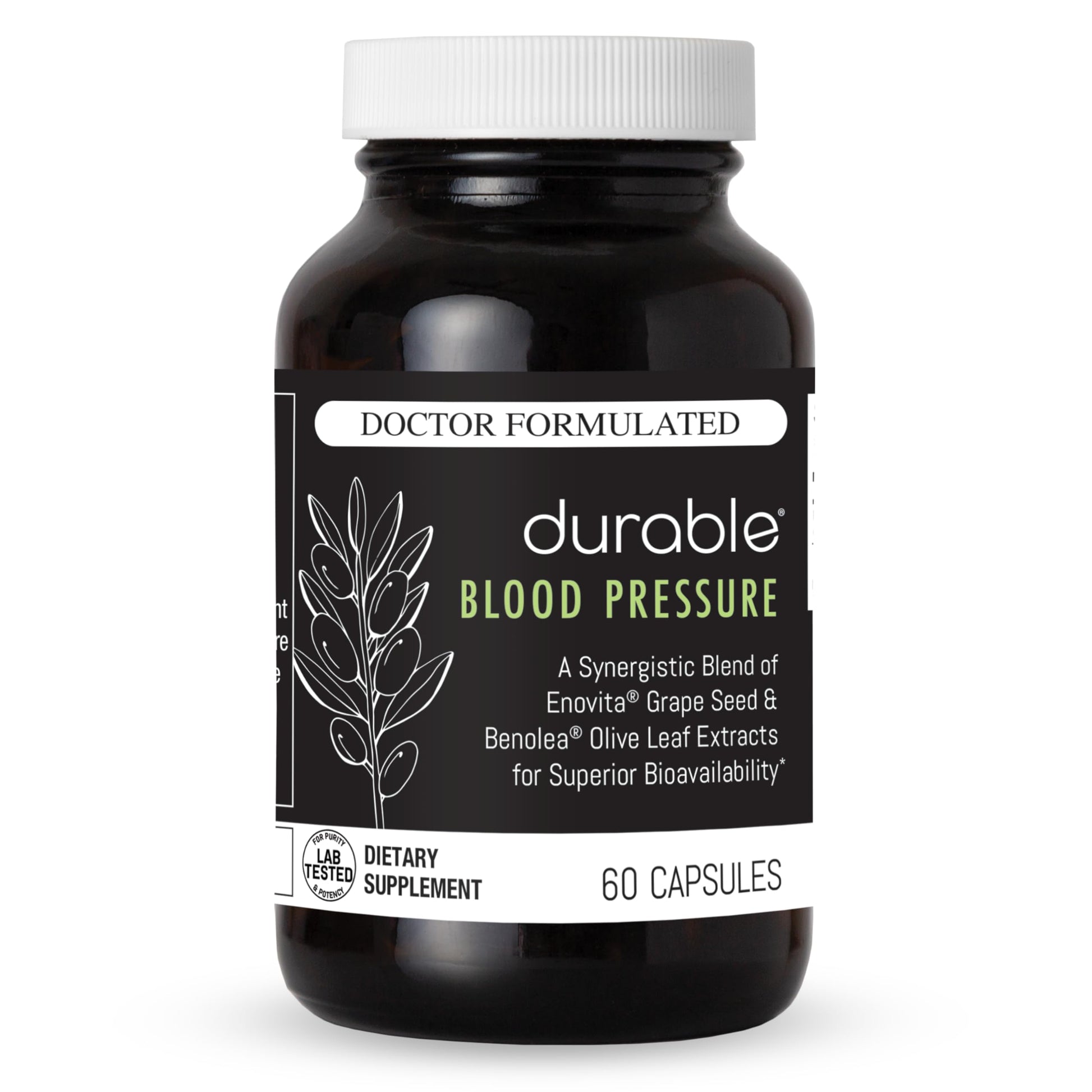 Durable Blood Pressure – Benolea Olive Leaf & Enovita Grape Seed Extract – Healthy Circulation, Nitric Oxide & Artery Support – Doctor Formulated, Vegan, Non-GMO, Made in USA (60 Capsules) Durable buy supplements canada