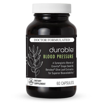 Durable Blood Pressure – Benolea Olive Leaf & Enovita Grape Seed Extract – Healthy Circulation, Nitric Oxide & Artery Support – Doctor Formulated, Vegan, Non-GMO, Made in USA (60 Capsules) Durable buy supplements canada