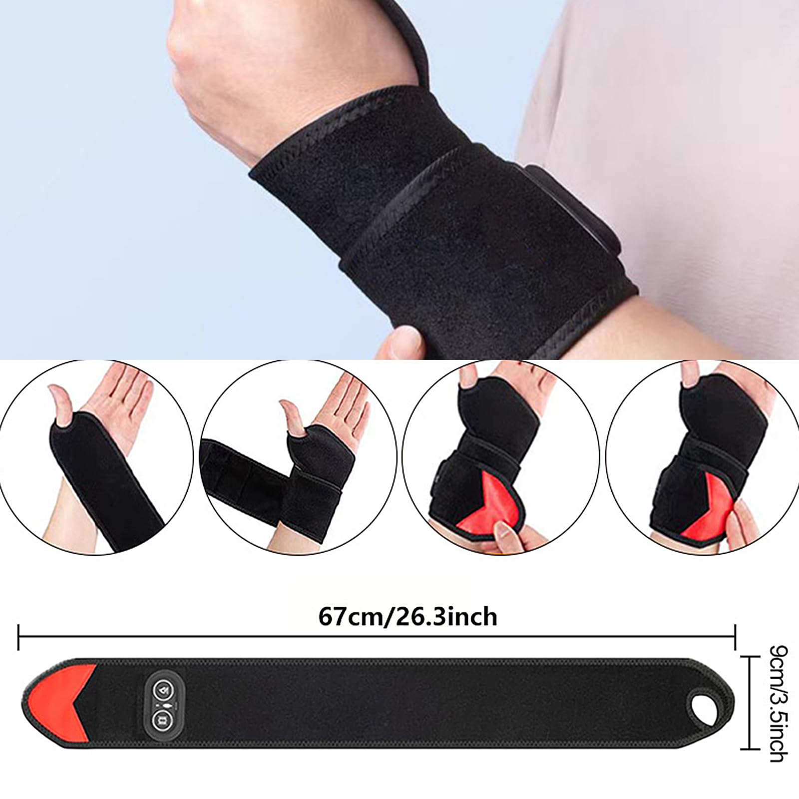 ZMHWANY Rechargeable Cordless Wrist Massager with Heat and Compression, 3000mAh Battery for Arthritis Carpal Tunnel Pain Relief, Wireless Heating Pad Ideal for Seniors ZMHWANY buy supplements canada