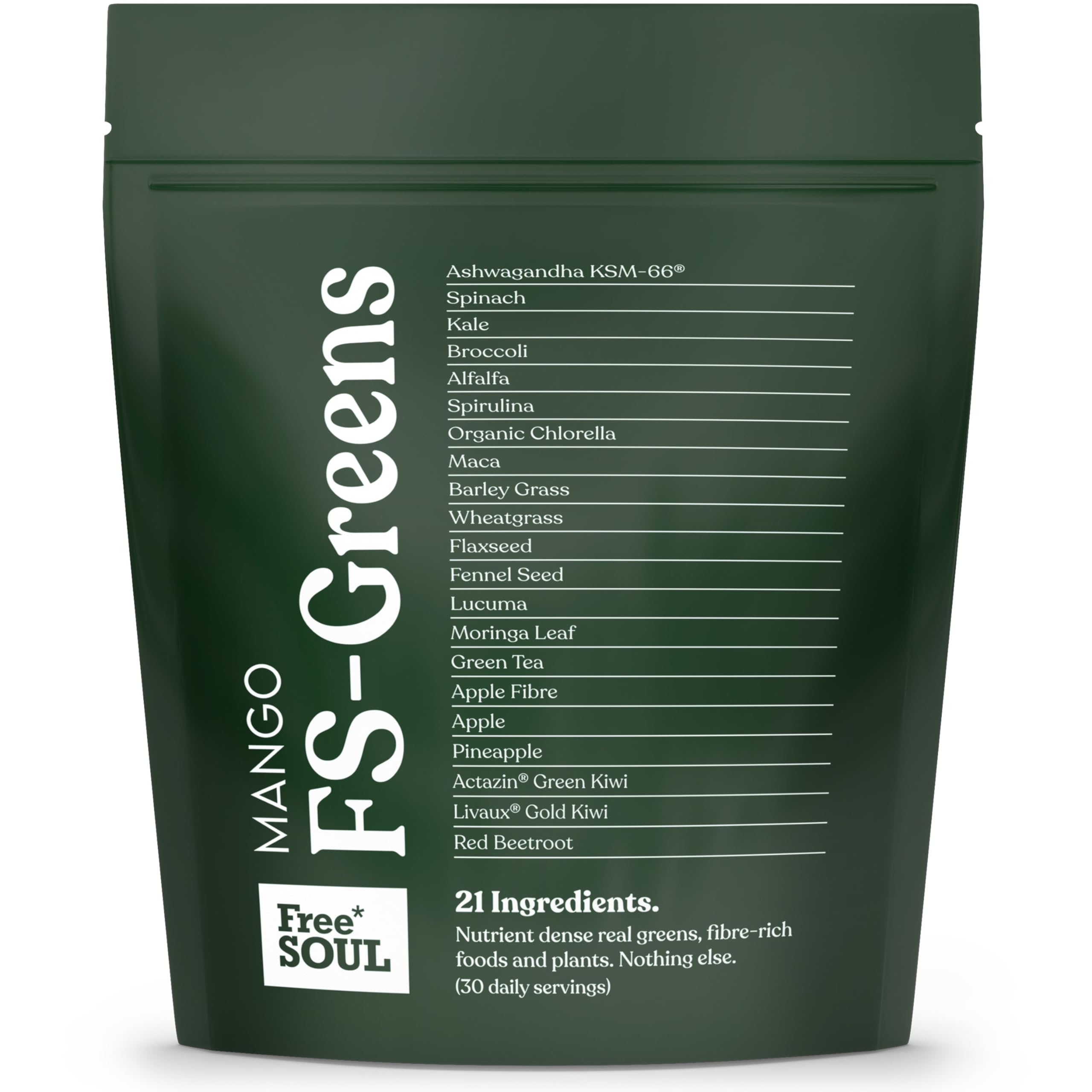 FS-Greens | 21 Advanced Greens, Superfoods, and Adaptogens Including KSM-66 Free Soul buy supplements canada