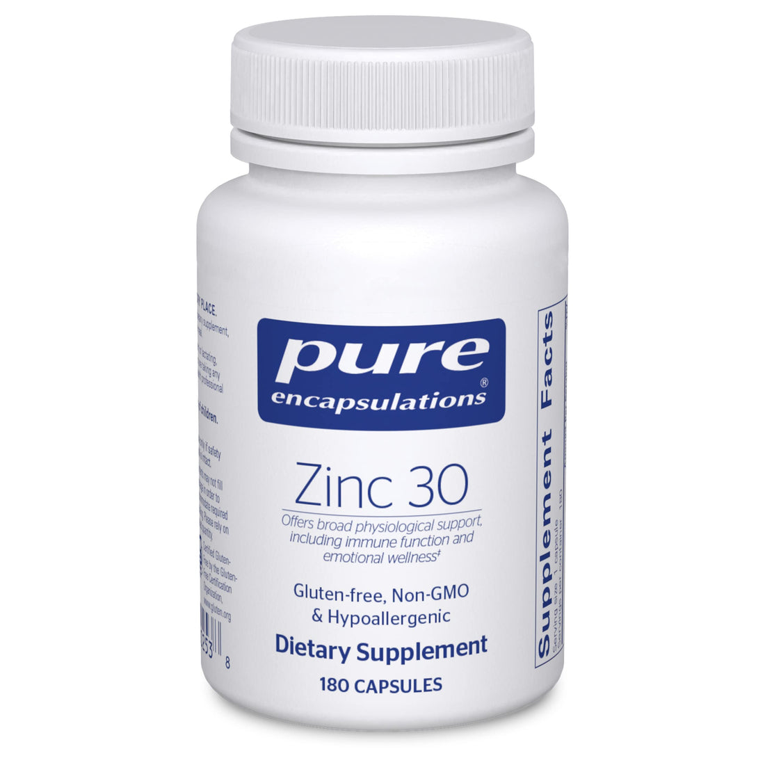 Pure Encapsulations Zinc 30 mg - Highly Absorbable - 180 Capsules Pure Encapsulations buy supplements canada