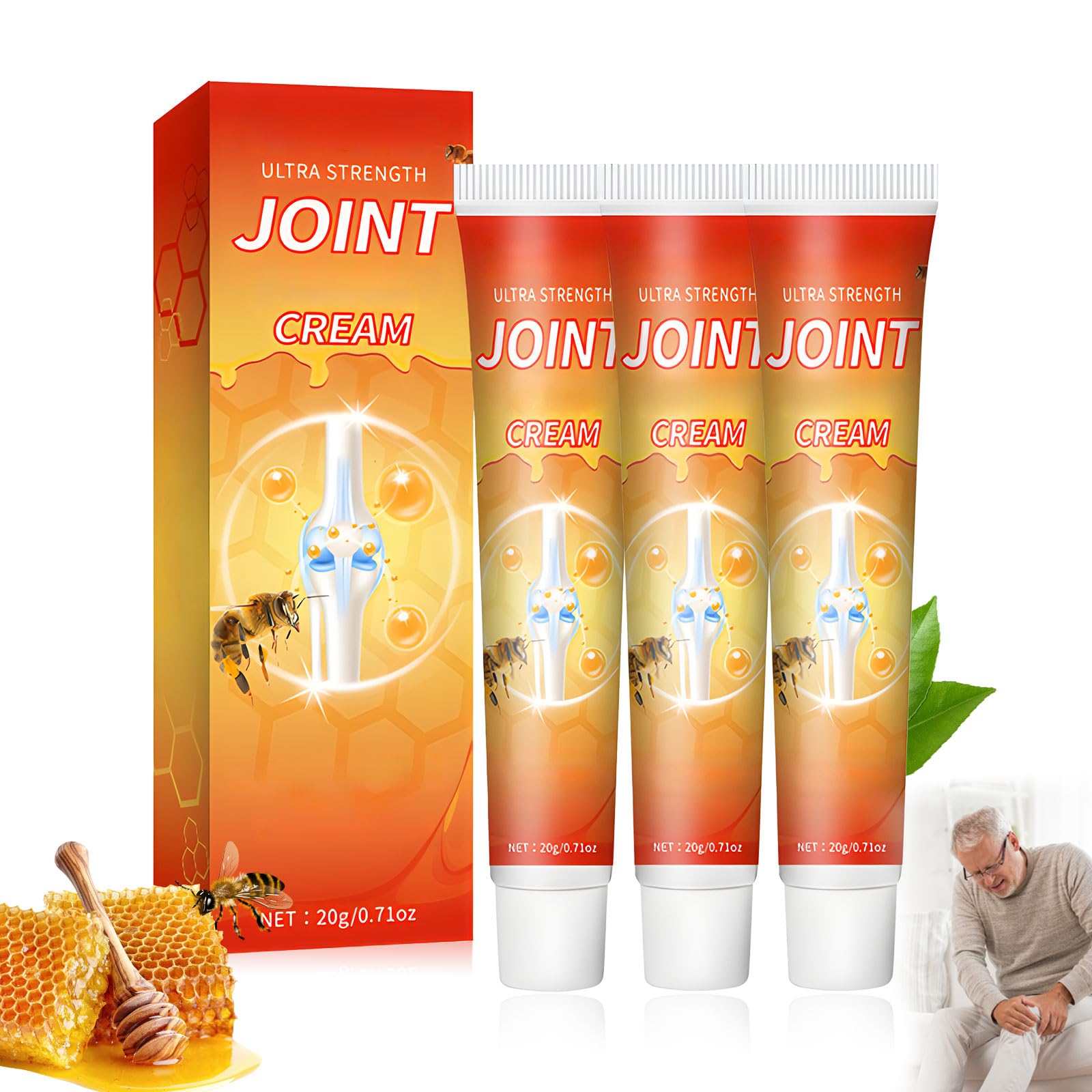 XiuFa 3PCS Joint Cream, Bee Venom Joint Repair Cream, for Back, Neck, Feet, Shoulder XiuFa buy supplements canada